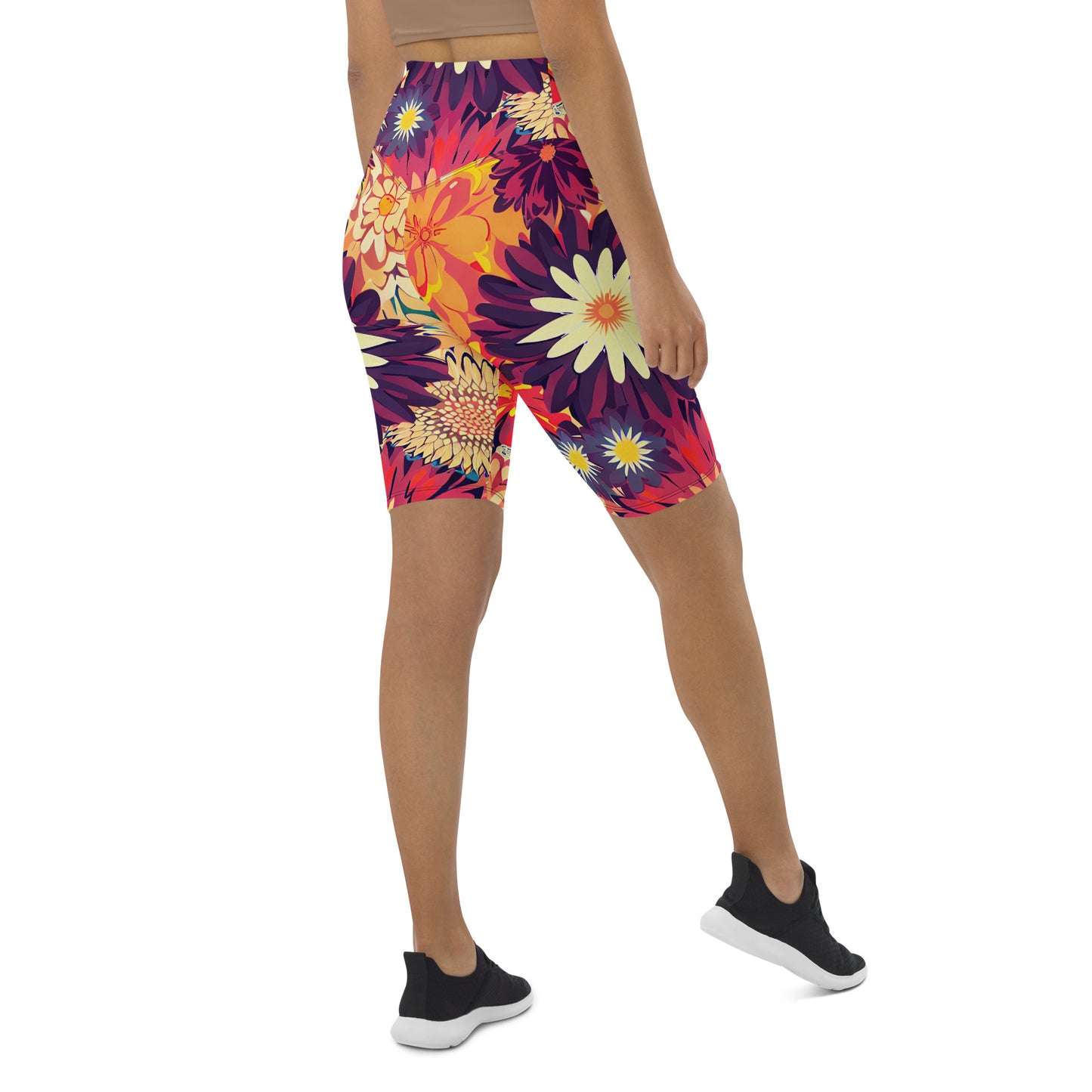 DMV 0097 Floral Biker Shorts