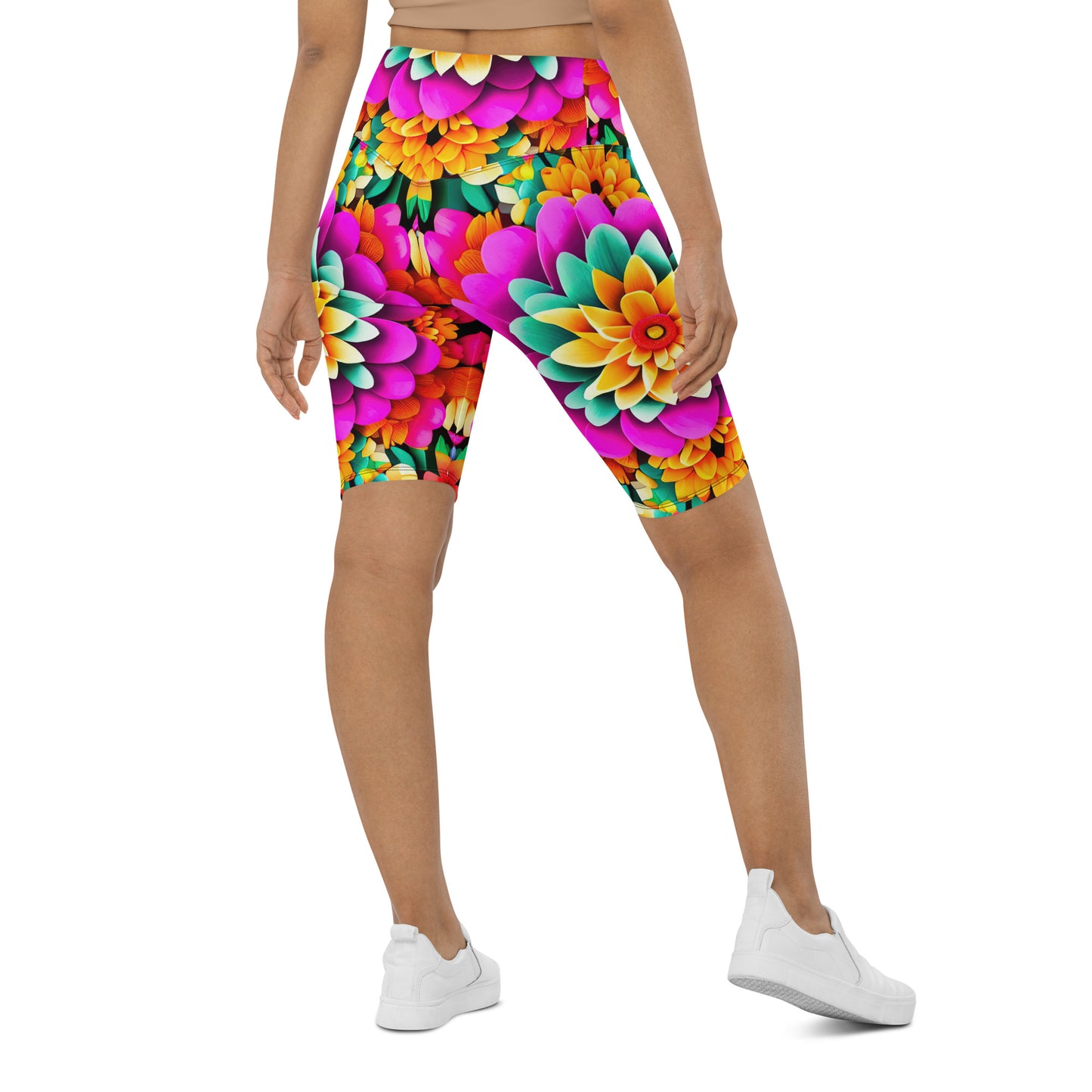 DMV 0250 Floral Biker Shorts