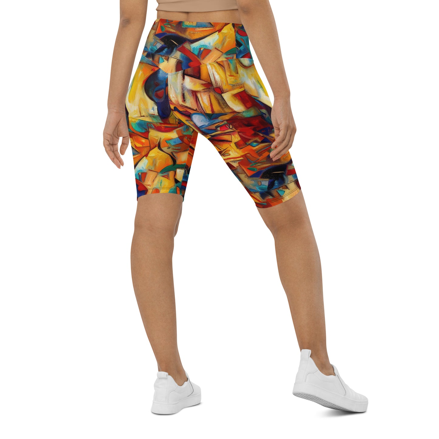 DMV 0416 Abstract Art Biker Shorts