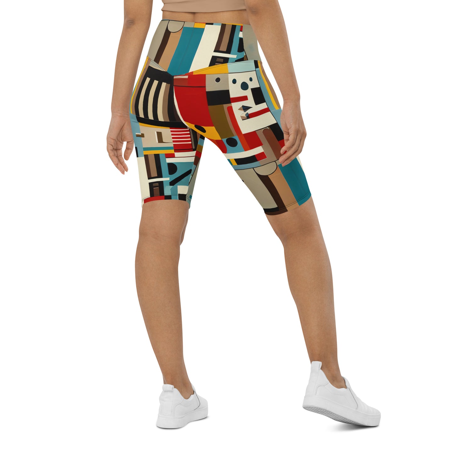 DMV 0413 Abstract Art Biker Shorts