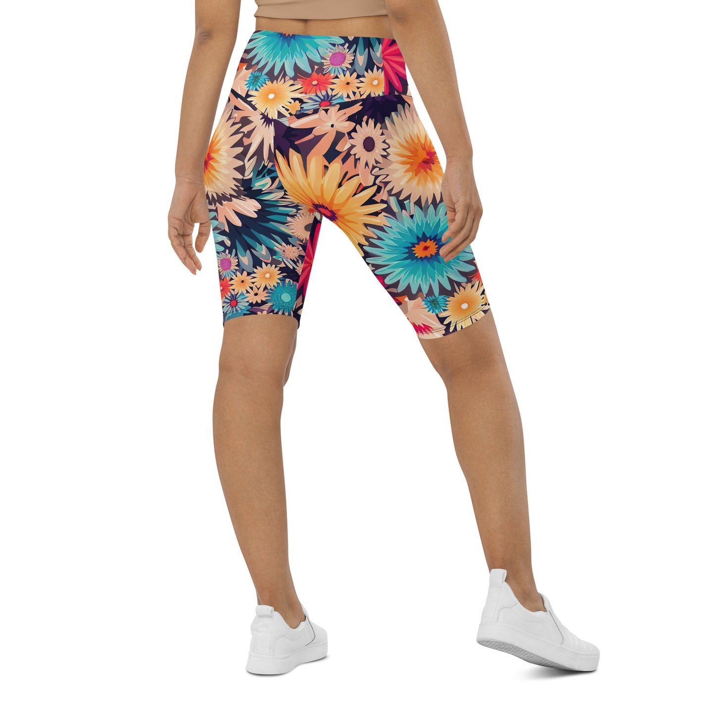 DMV 0404 Floral Biker Shorts