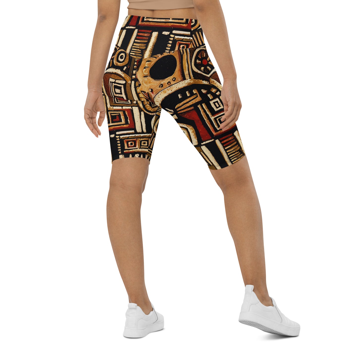 DMV 1521 Retro Art Biker Shorts