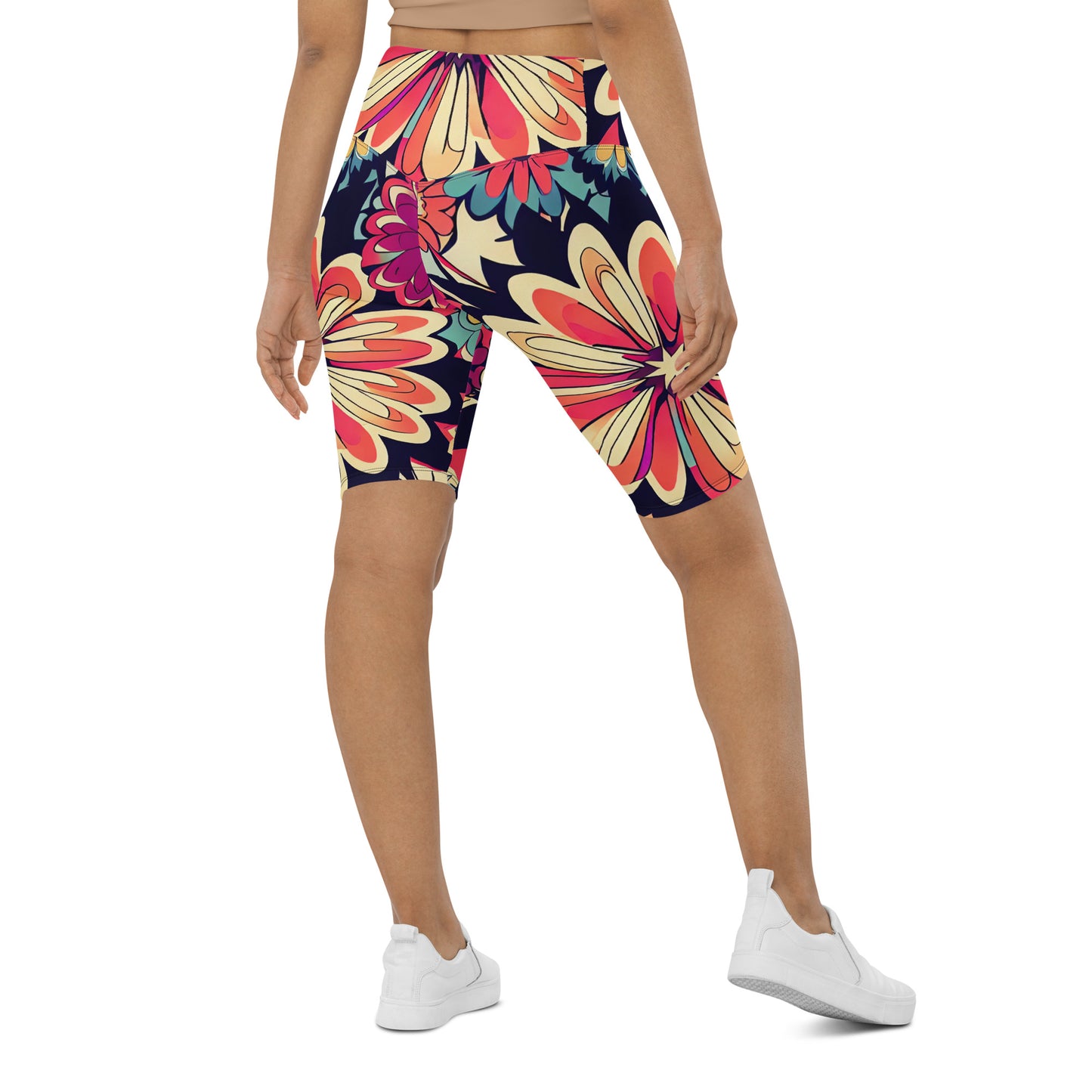 DMV 1525 Floral Biker Shorts