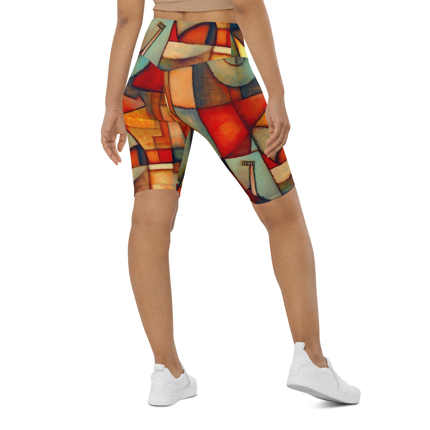 DMV 0298 Retro Art Biker Shorts