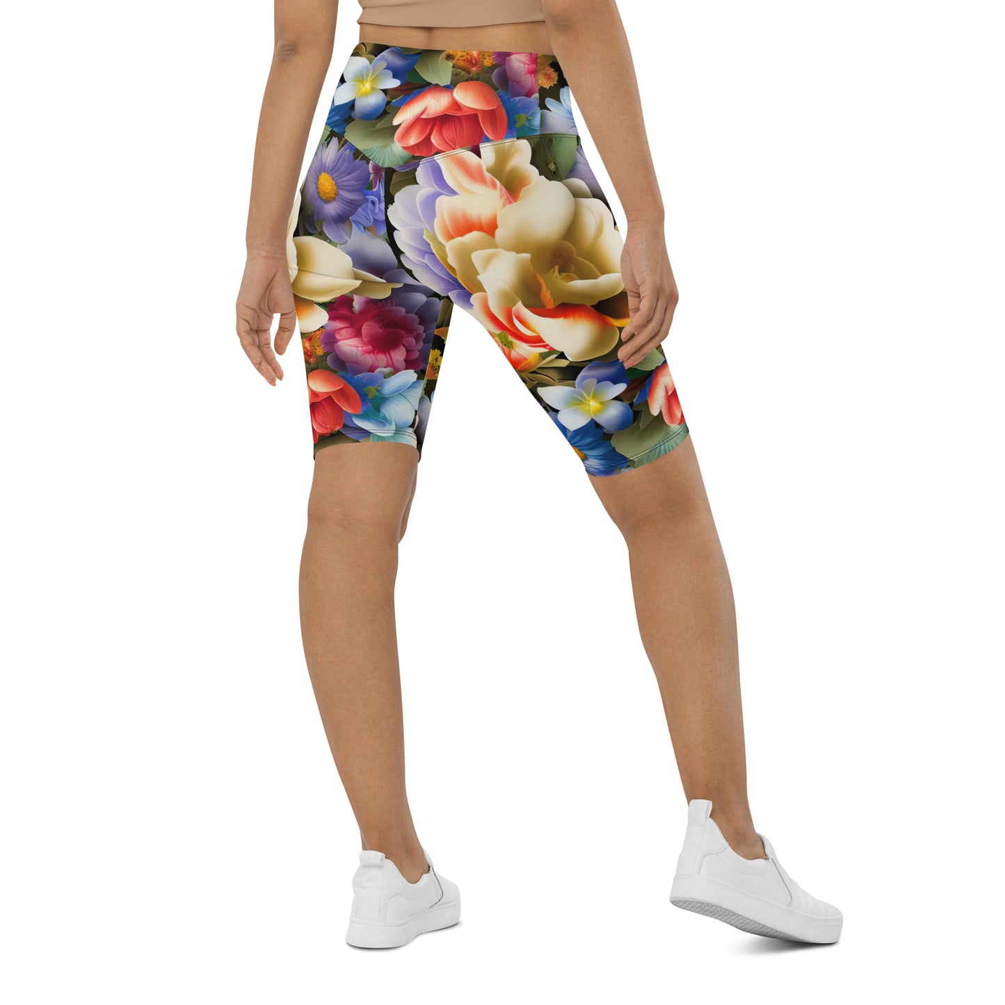 DMV 0268 Floral Biker Shorts