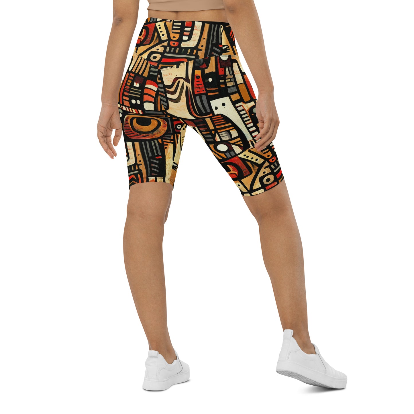 DMV 0505 Retro Art Biker Shorts