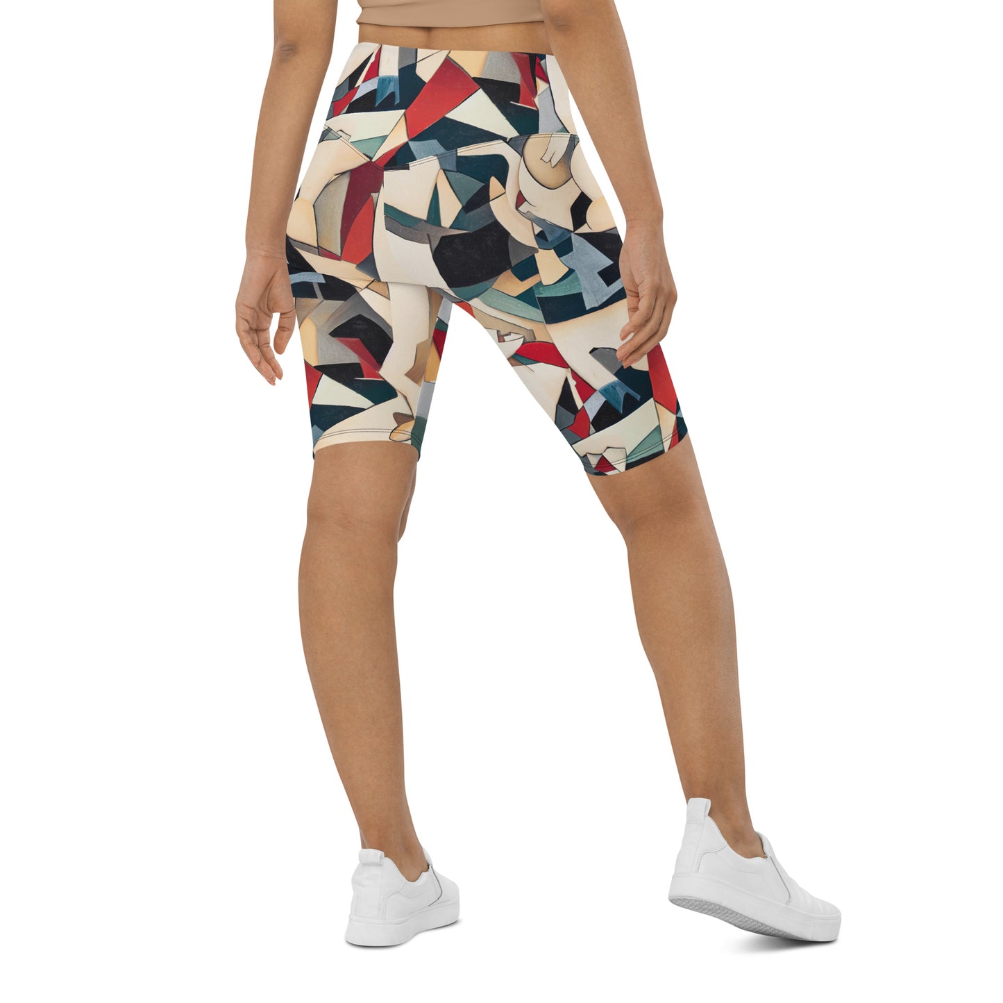 DMV 0508 Abstract Art Biker Shorts