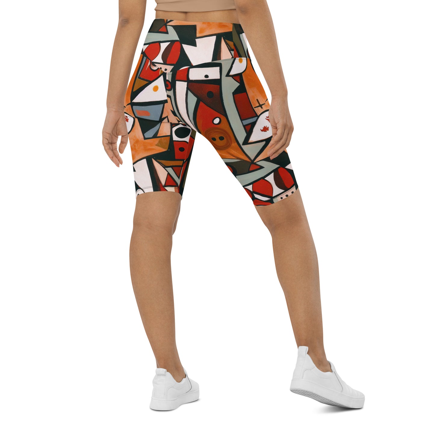 DMV 0522 Retro Art Biker Shorts