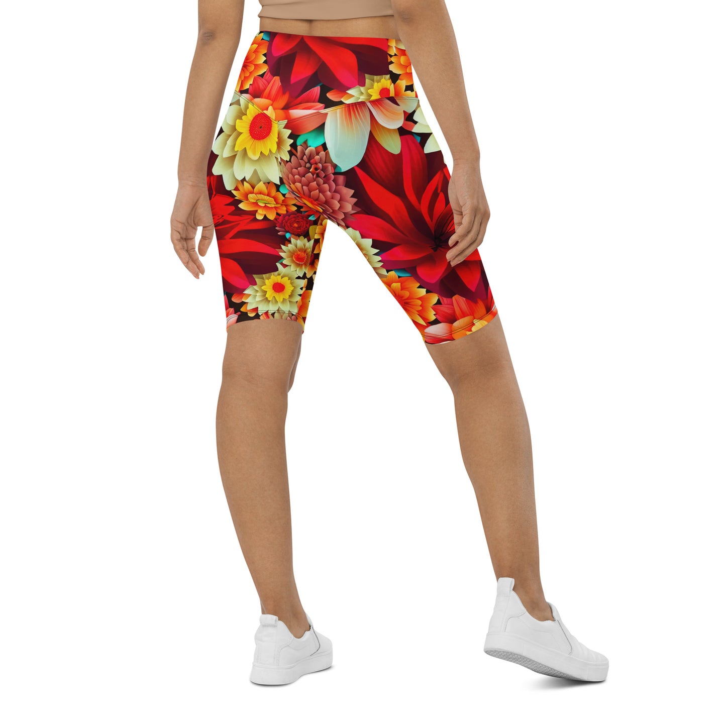 DMV 0419 Floral Biker Shorts