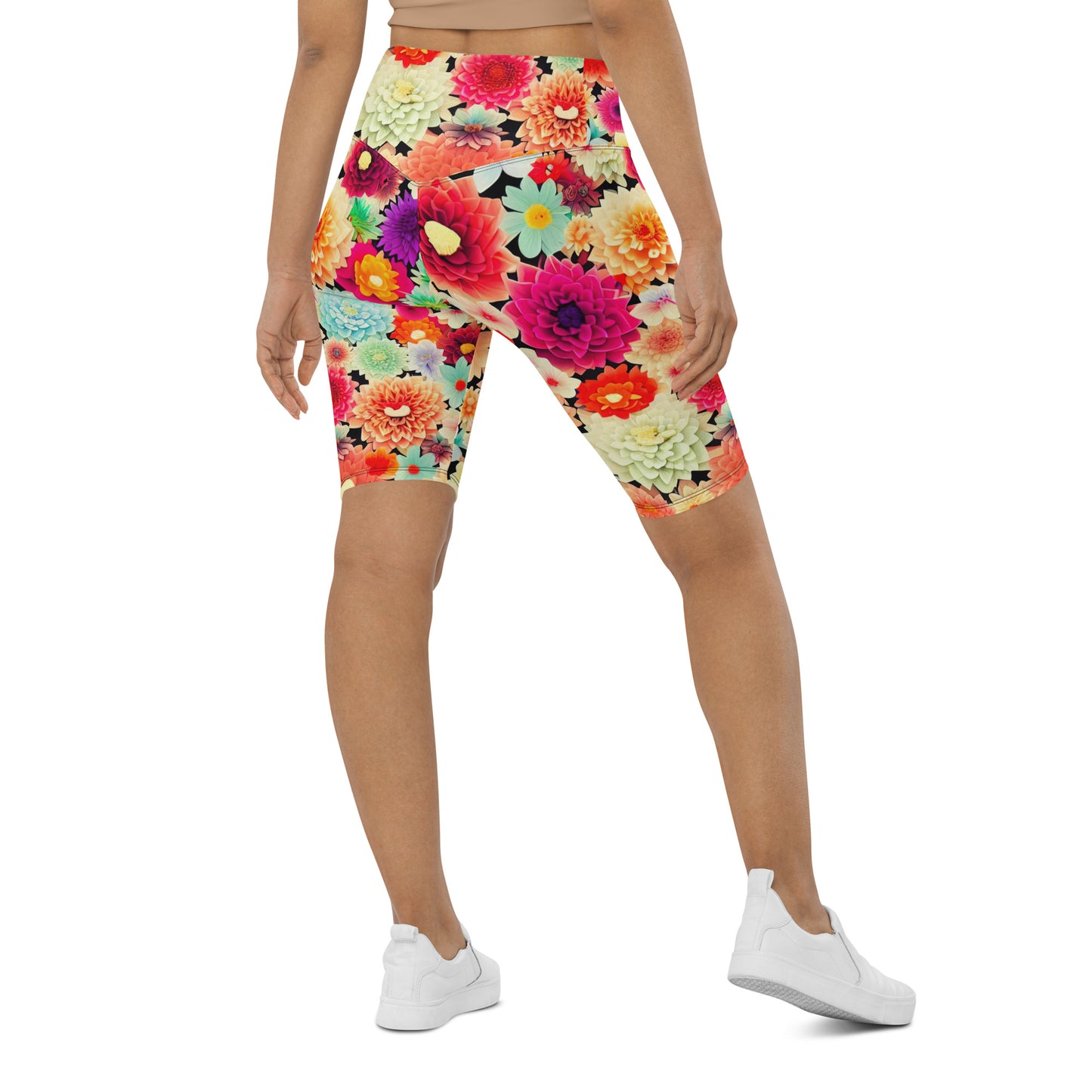 DMV 0424 Floral Biker Shorts