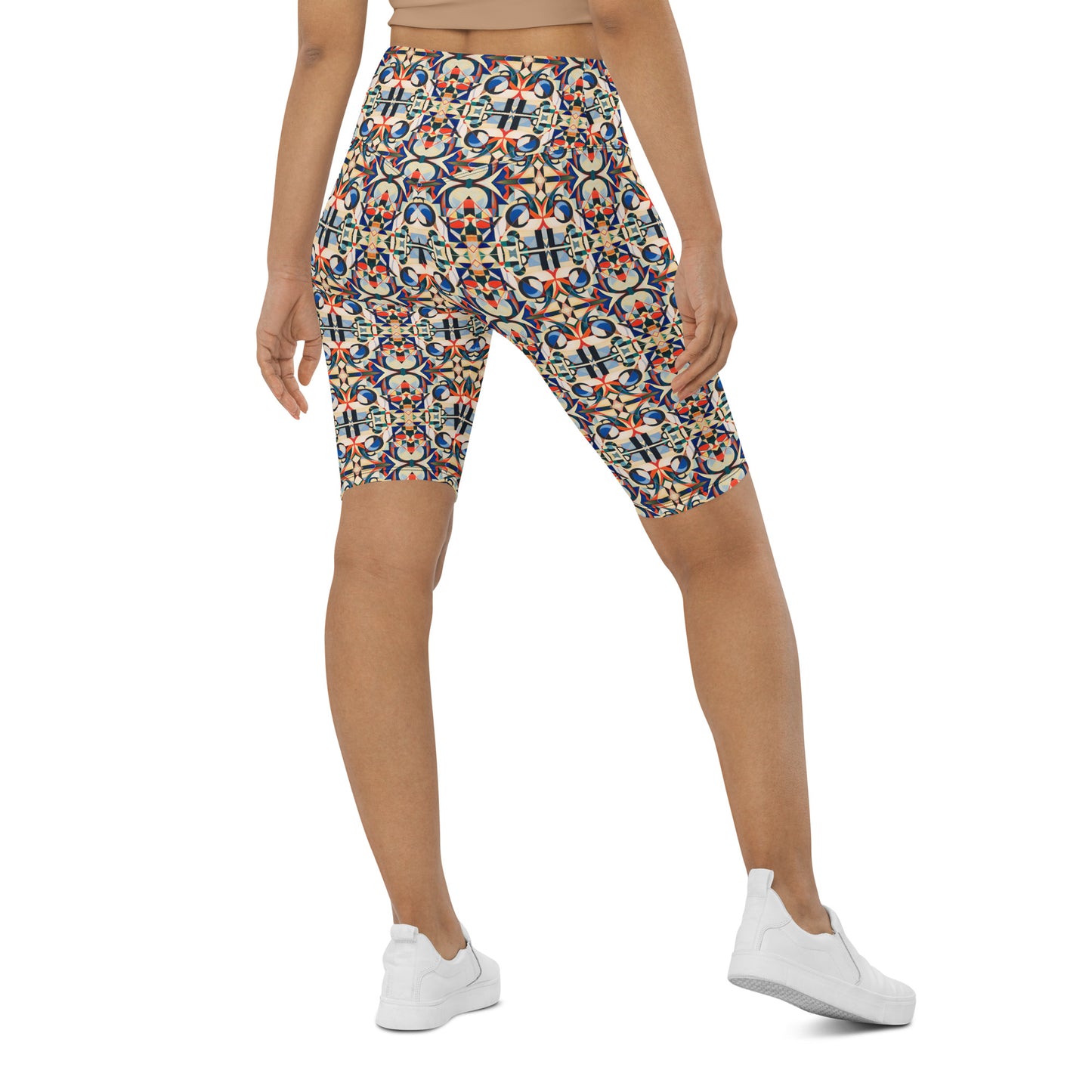 DMV 0771 Geo Boho Biker Shorts