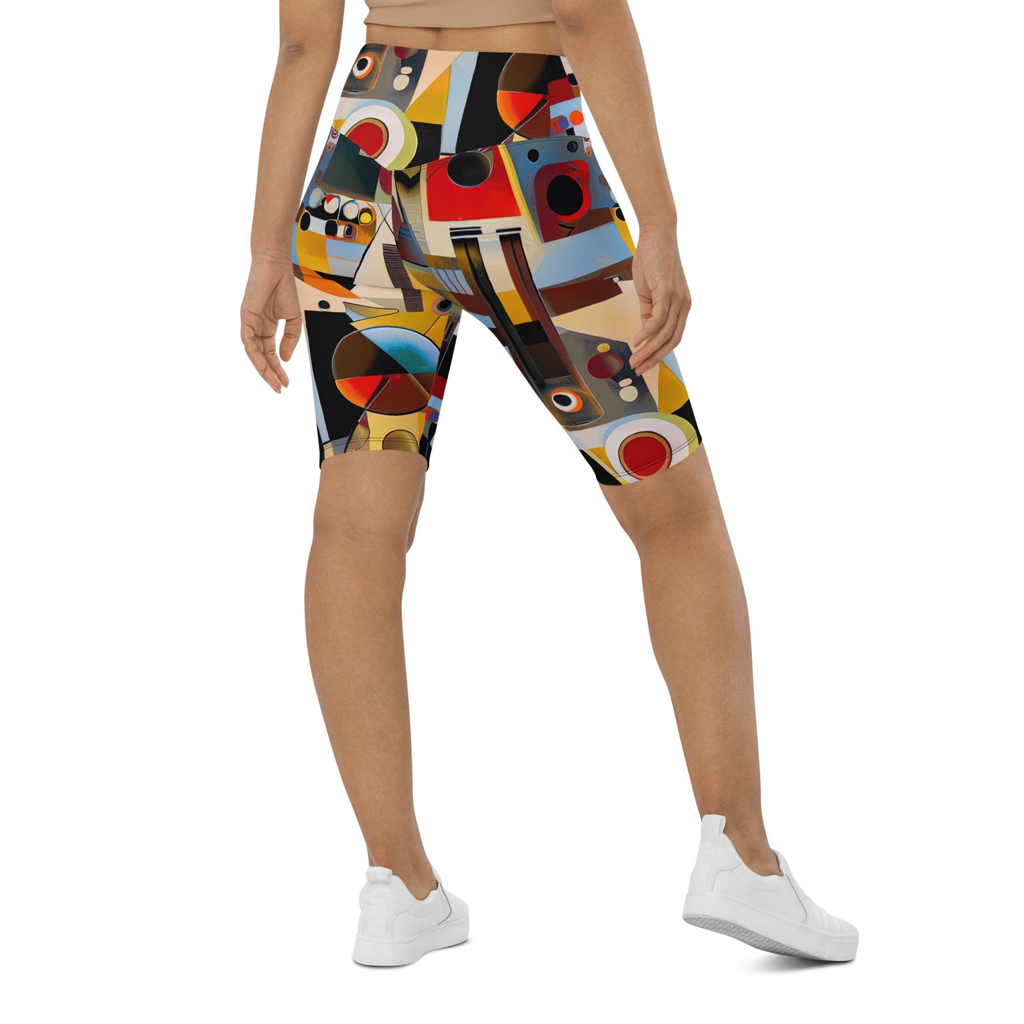 DMV 1721 Retro Art Biker Shorts