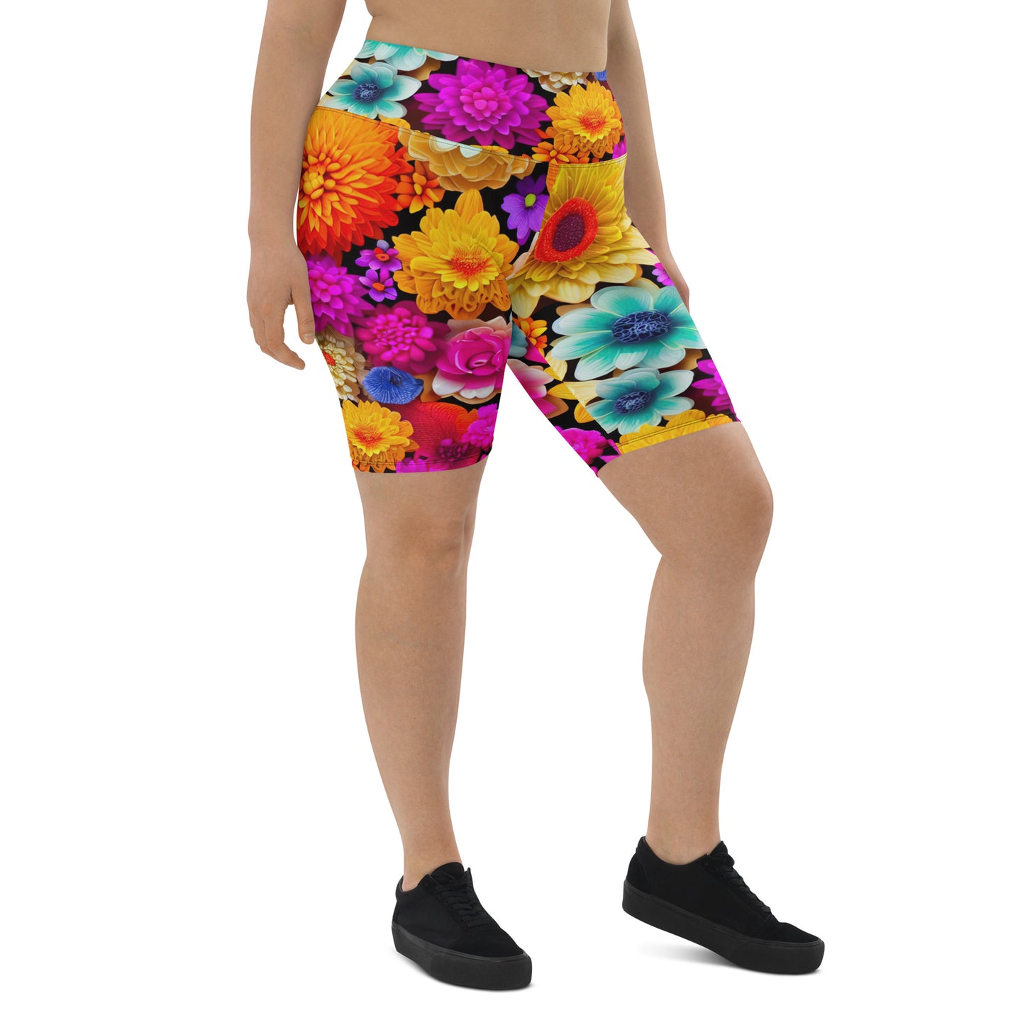 DMV 0238 Floral Biker Shorts