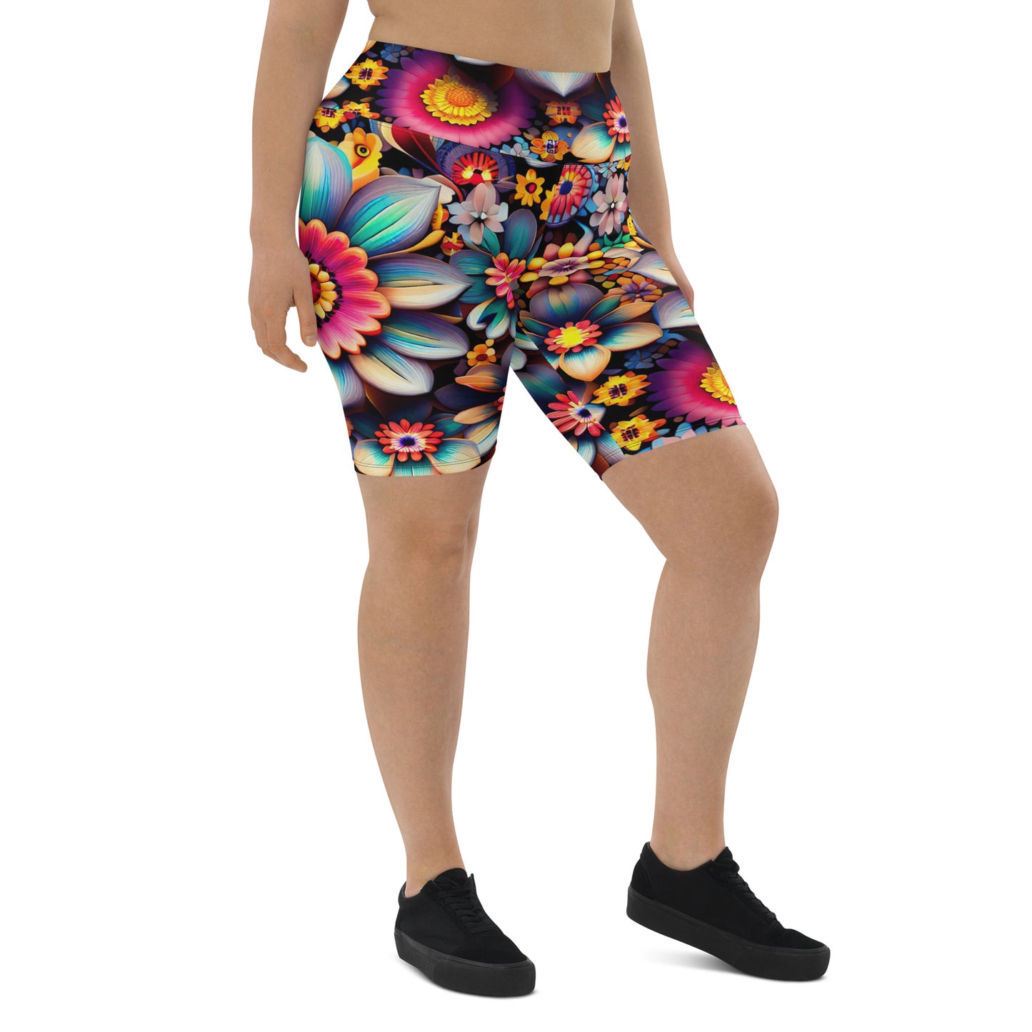 DMV 0219 Floral Biker Shorts