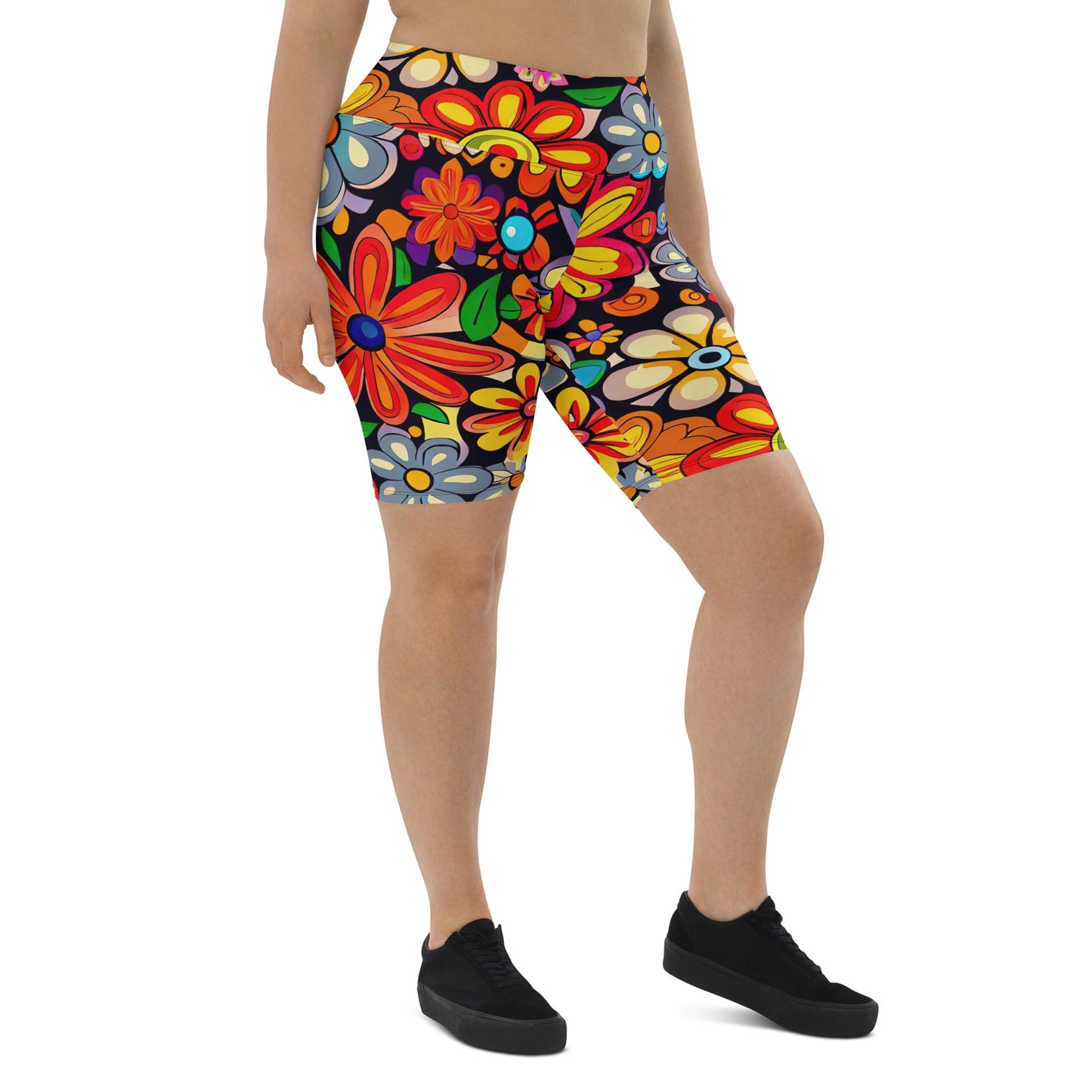 DMV 0018 Floral Biker Shorts