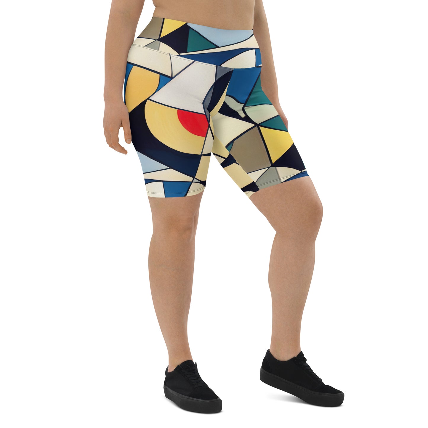 DMV 0227 Abstract Art Biker Shorts