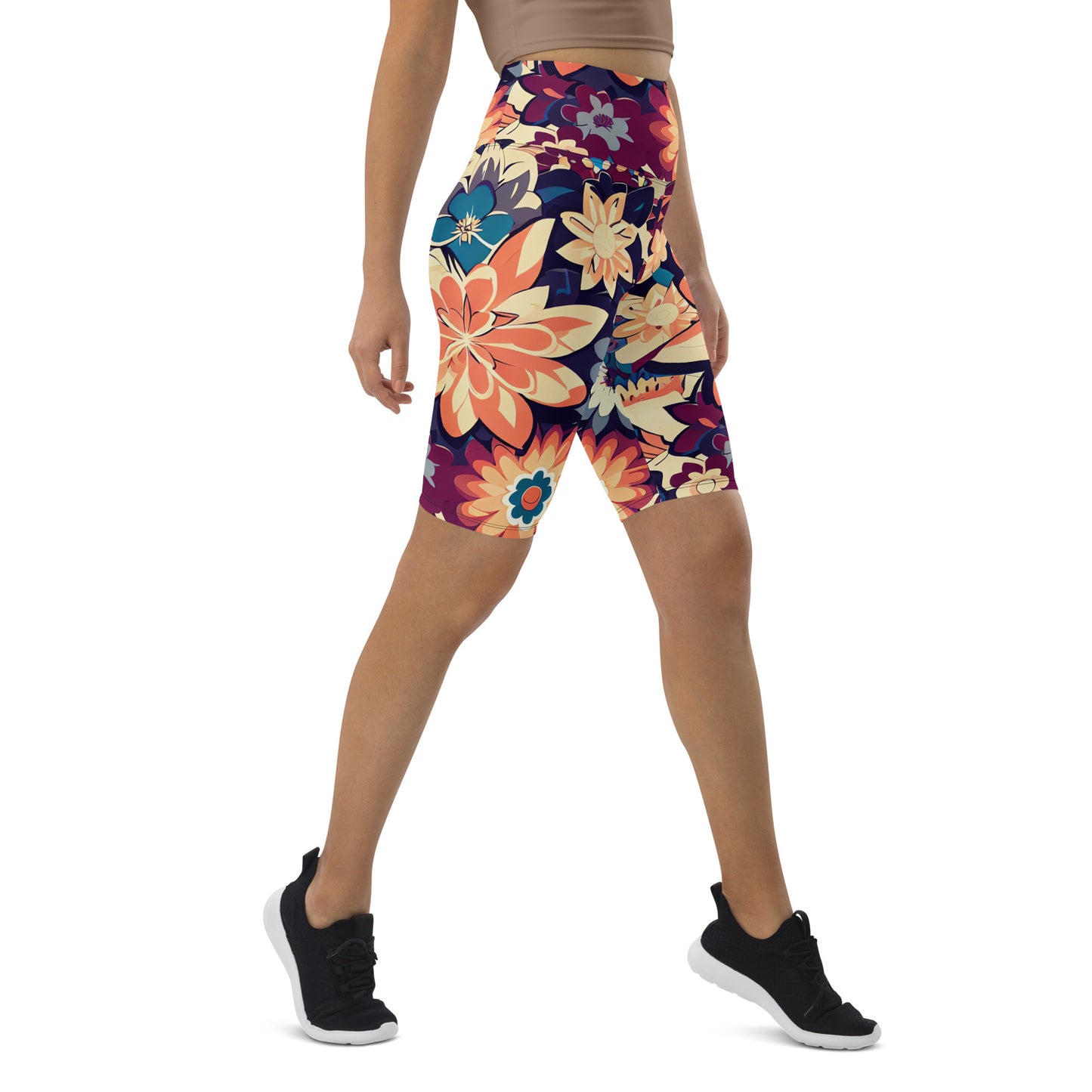 DMV 0253 Floral Biker Shorts