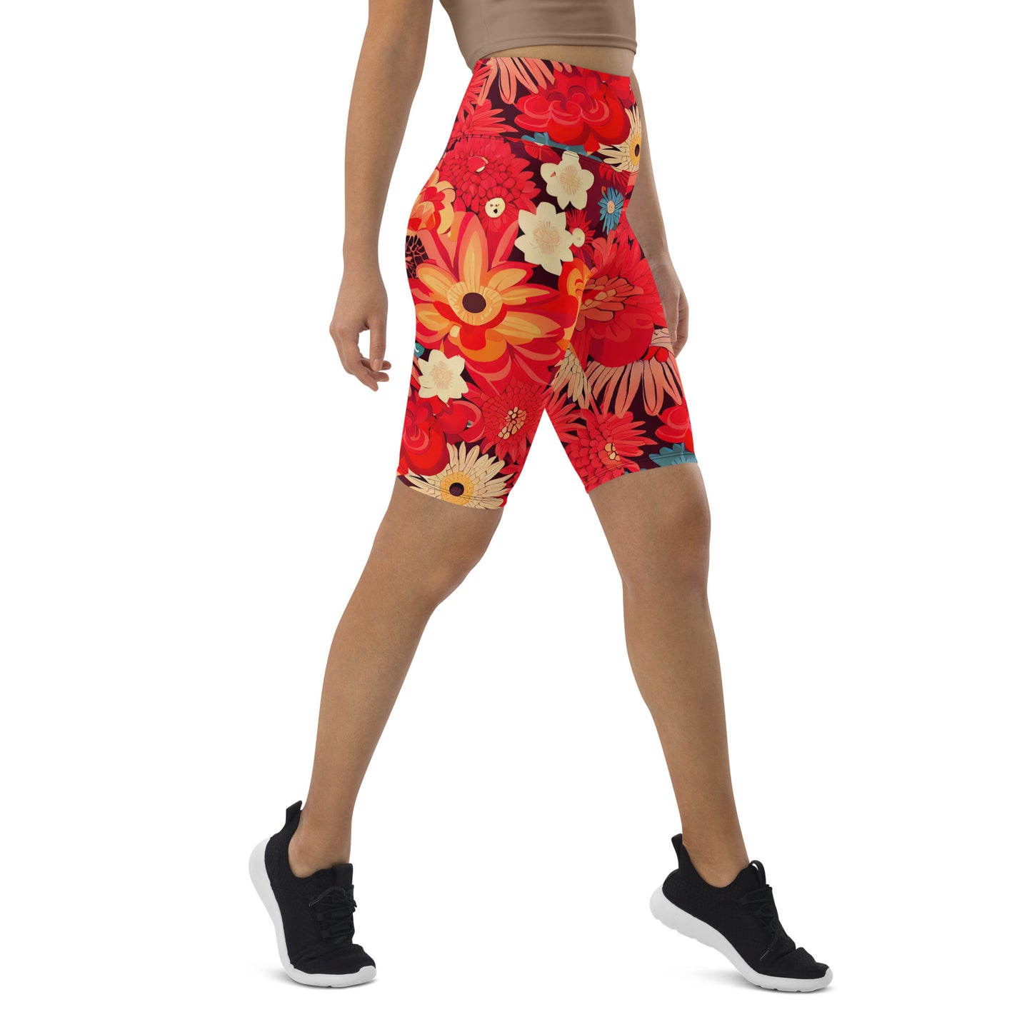 DMV 0105 Floral Biker Shorts