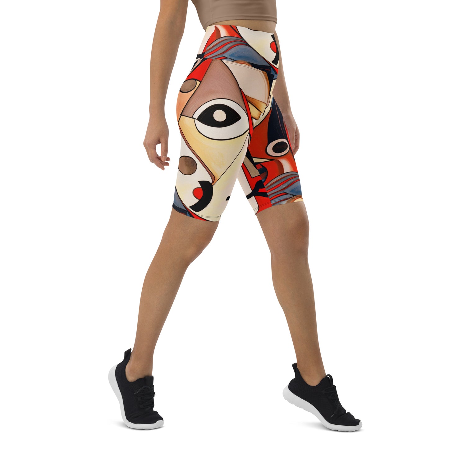 DMV 0214 Retro Art Biker Shorts