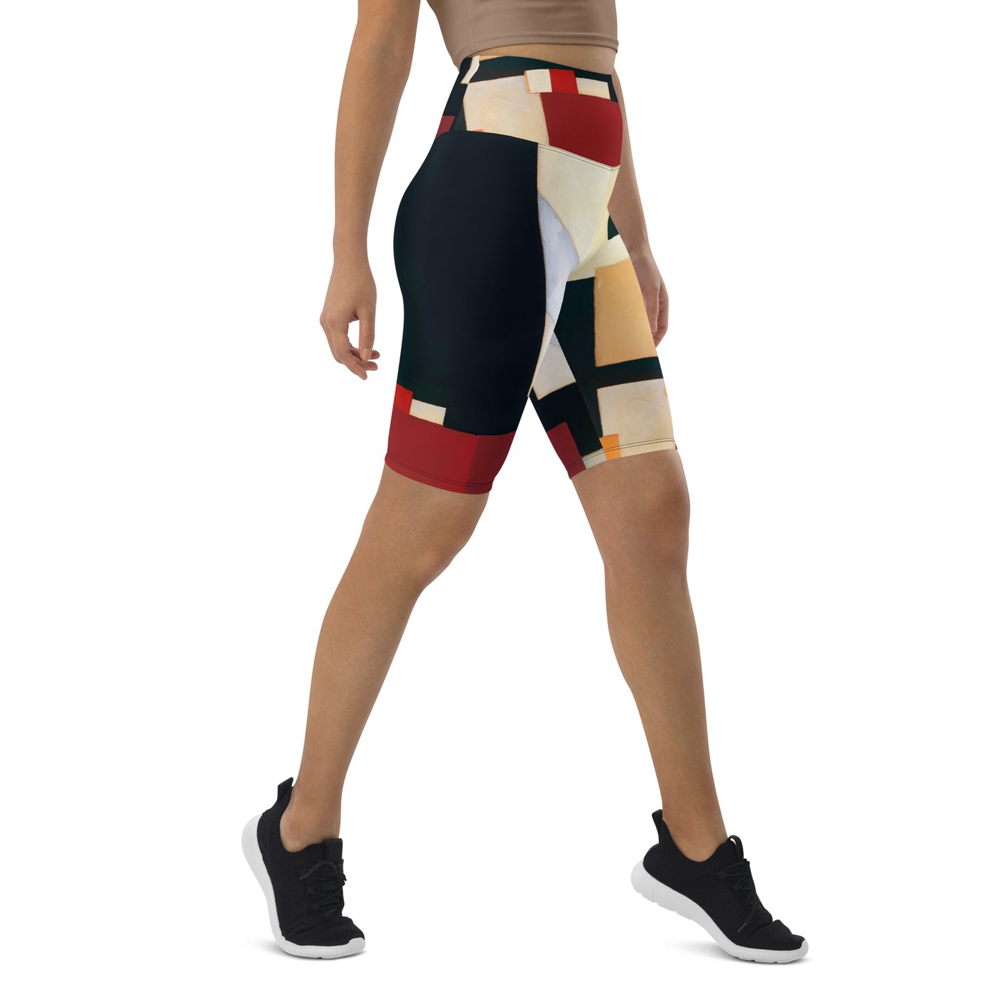 DMV 0223 Abstract Art Biker Shorts