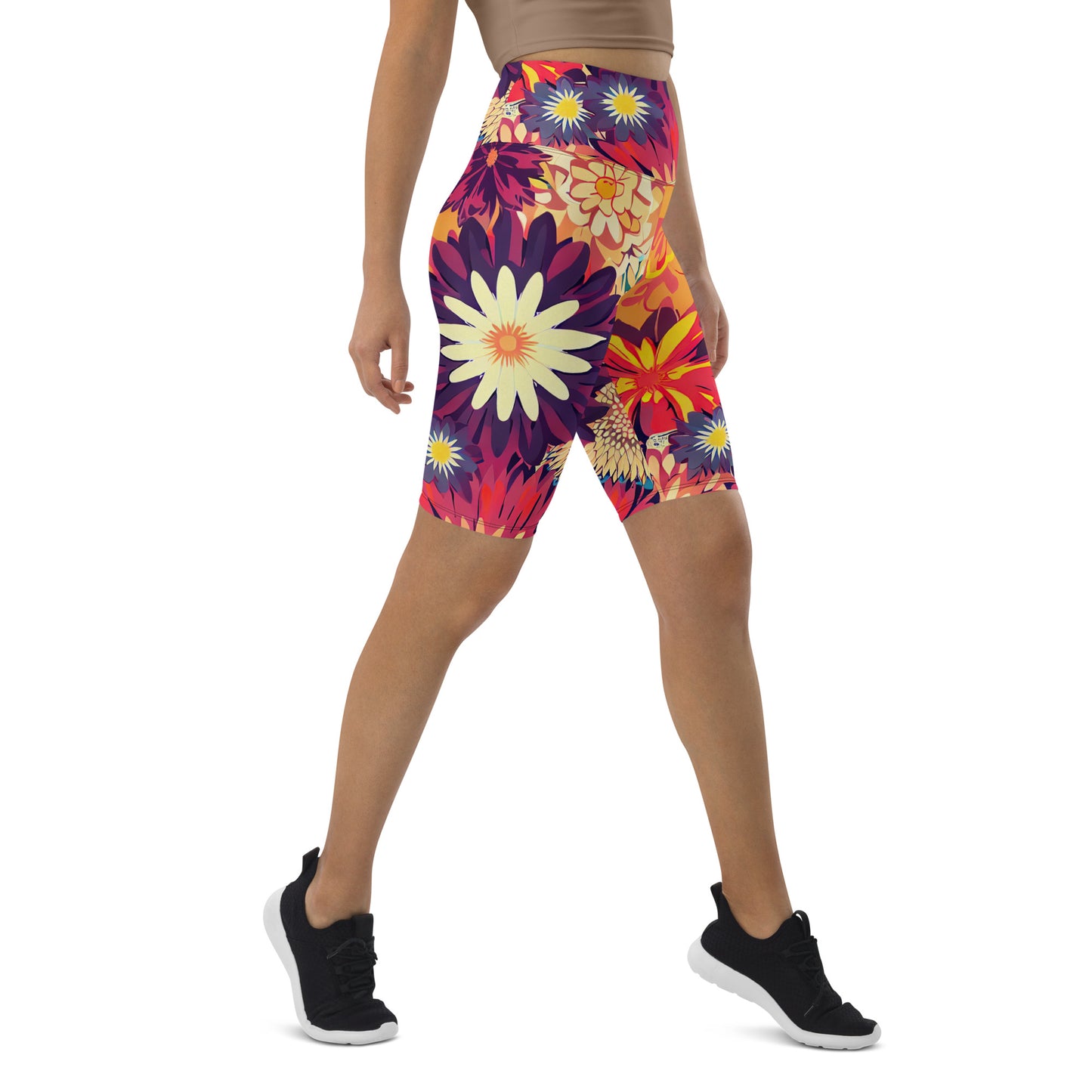 DMV 0097 Floral Biker Shorts