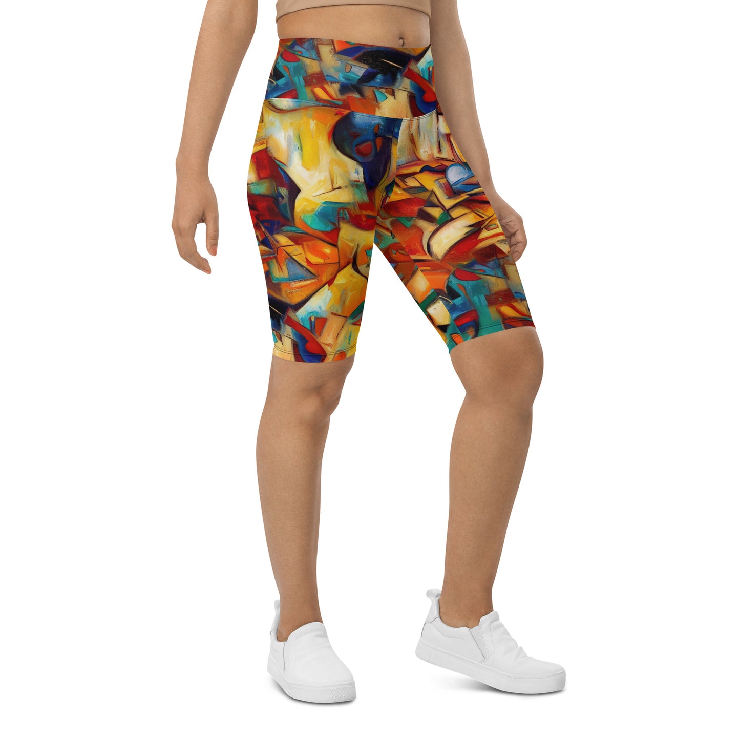 DMV 0416 Abstract Art Biker Shorts