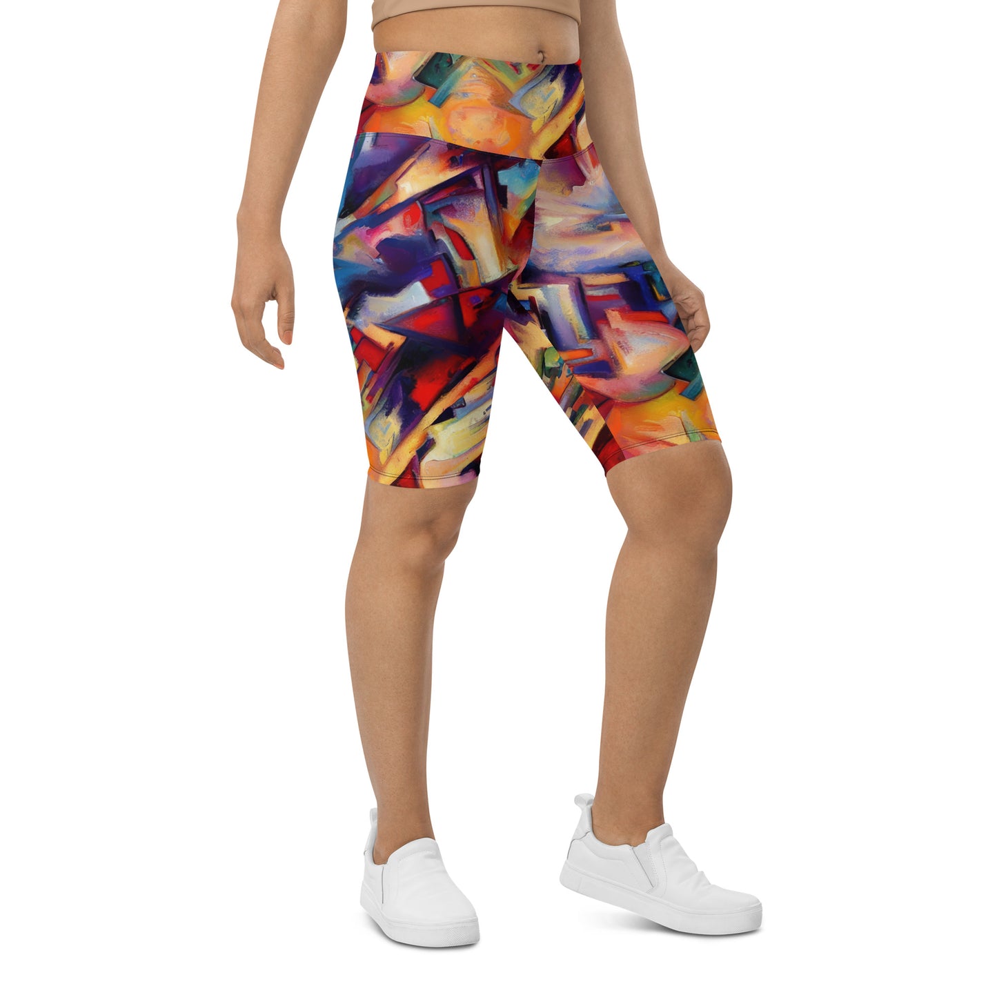 DMV 0308 Abstract Art Biker Shorts