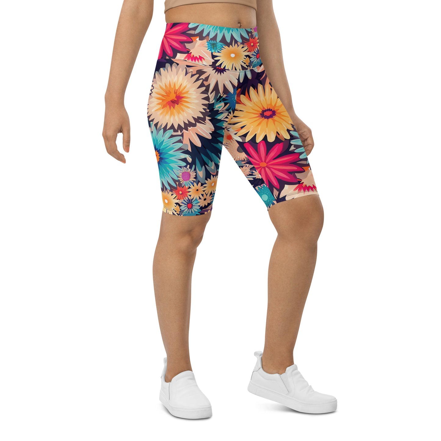 DMV 0404 Floral Biker Shorts