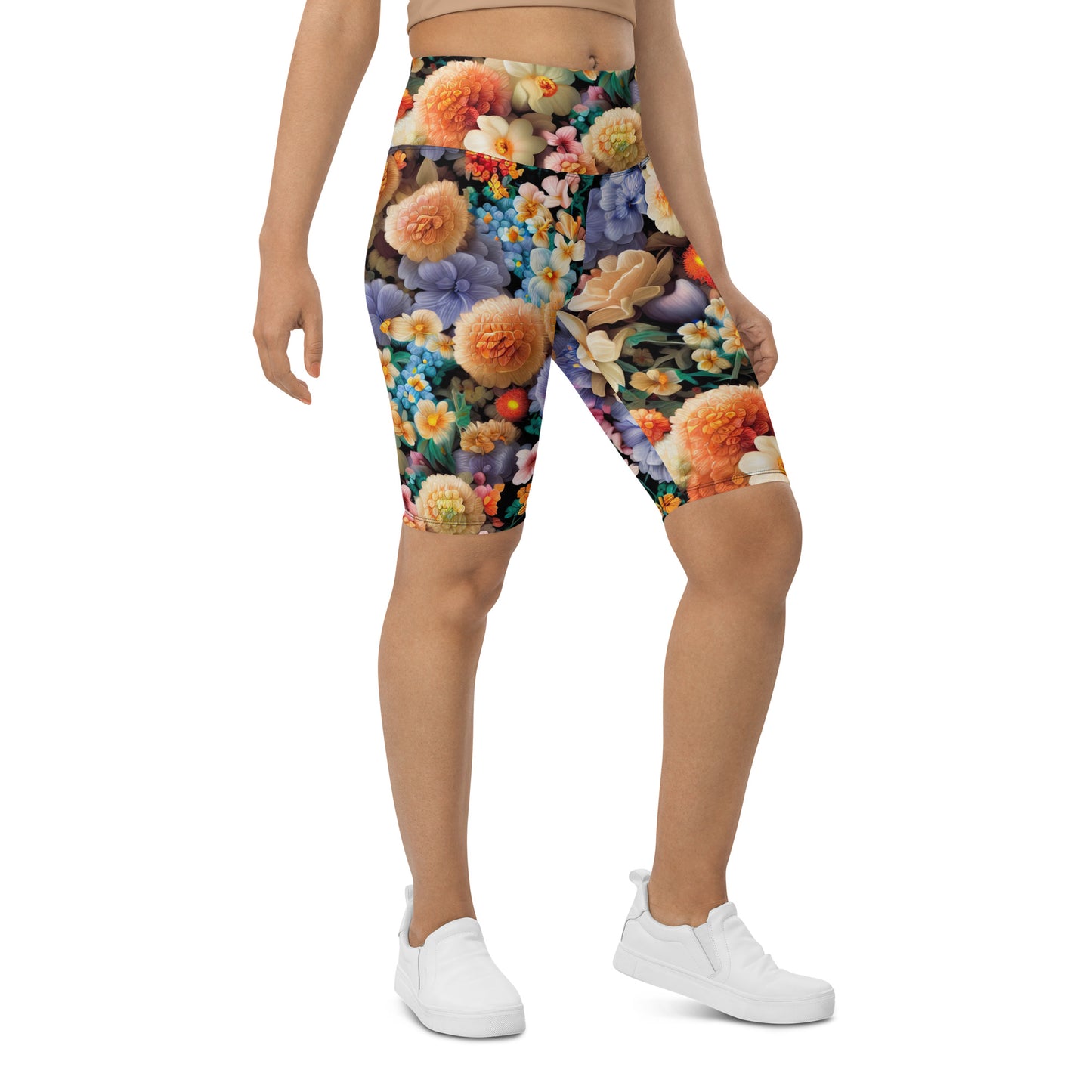 DMV 0302 Floral Biker Shorts