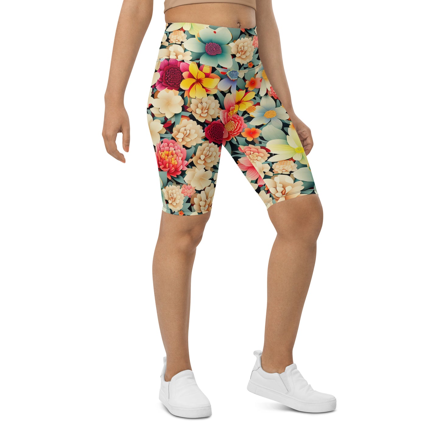 DMV 0260 Floral Biker Shorts