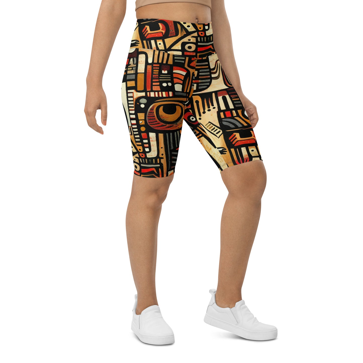 DMV 0505 Retro Art Biker Shorts