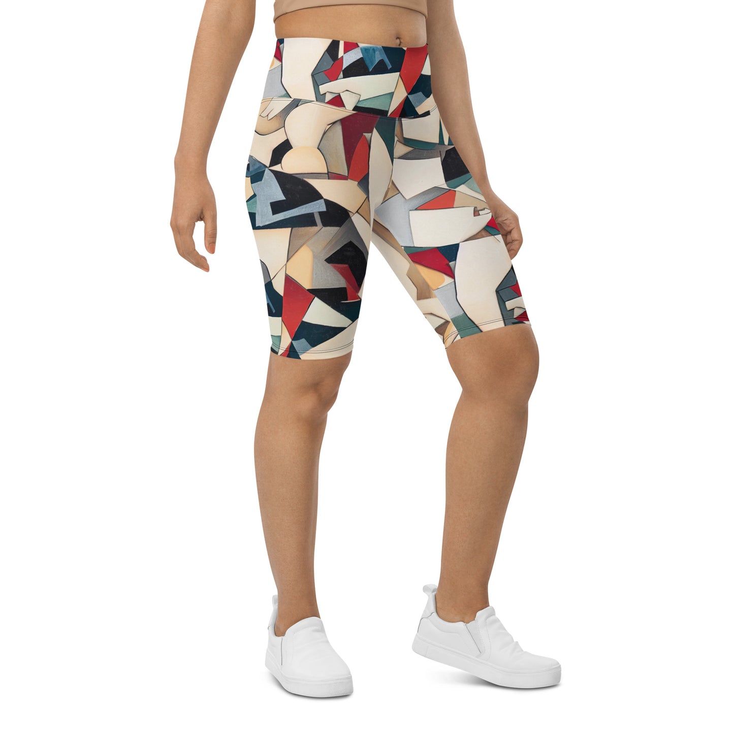 DMV 0508 Abstract Art Biker Shorts