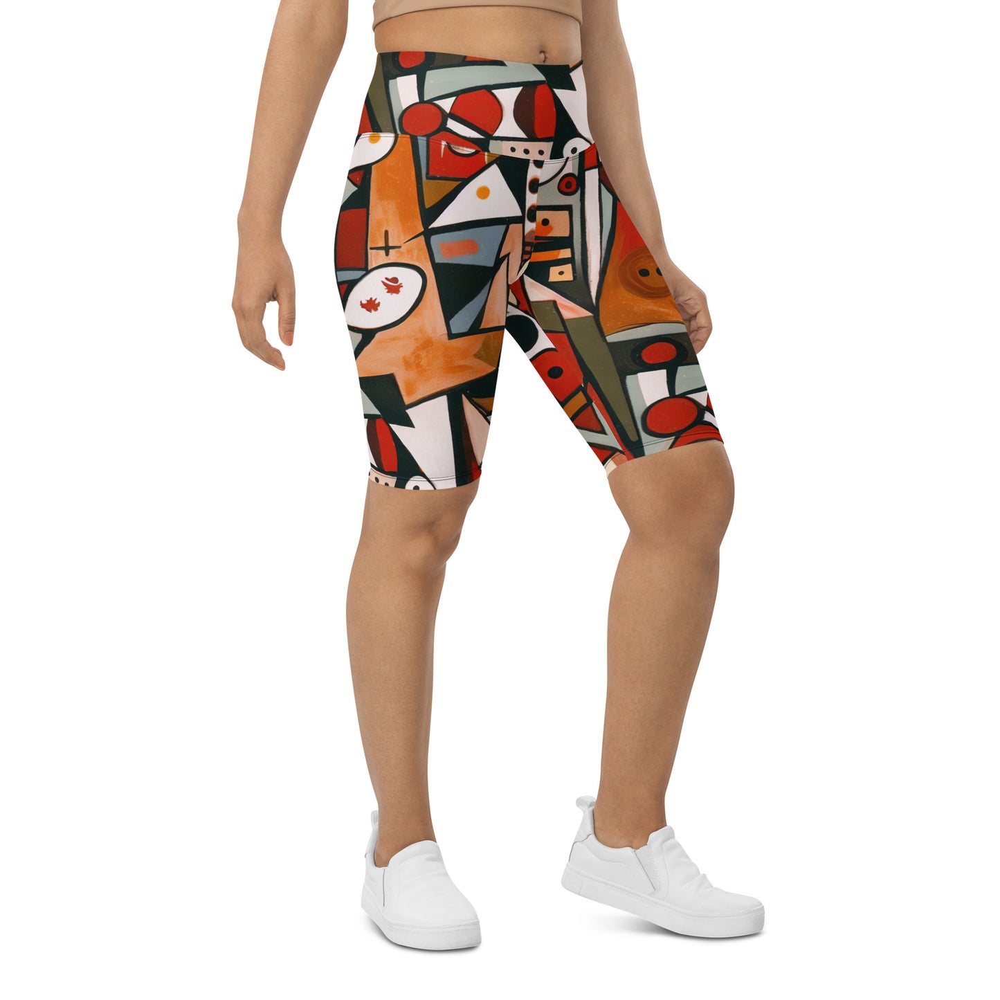 DMV 0522 Retro Art Biker Shorts