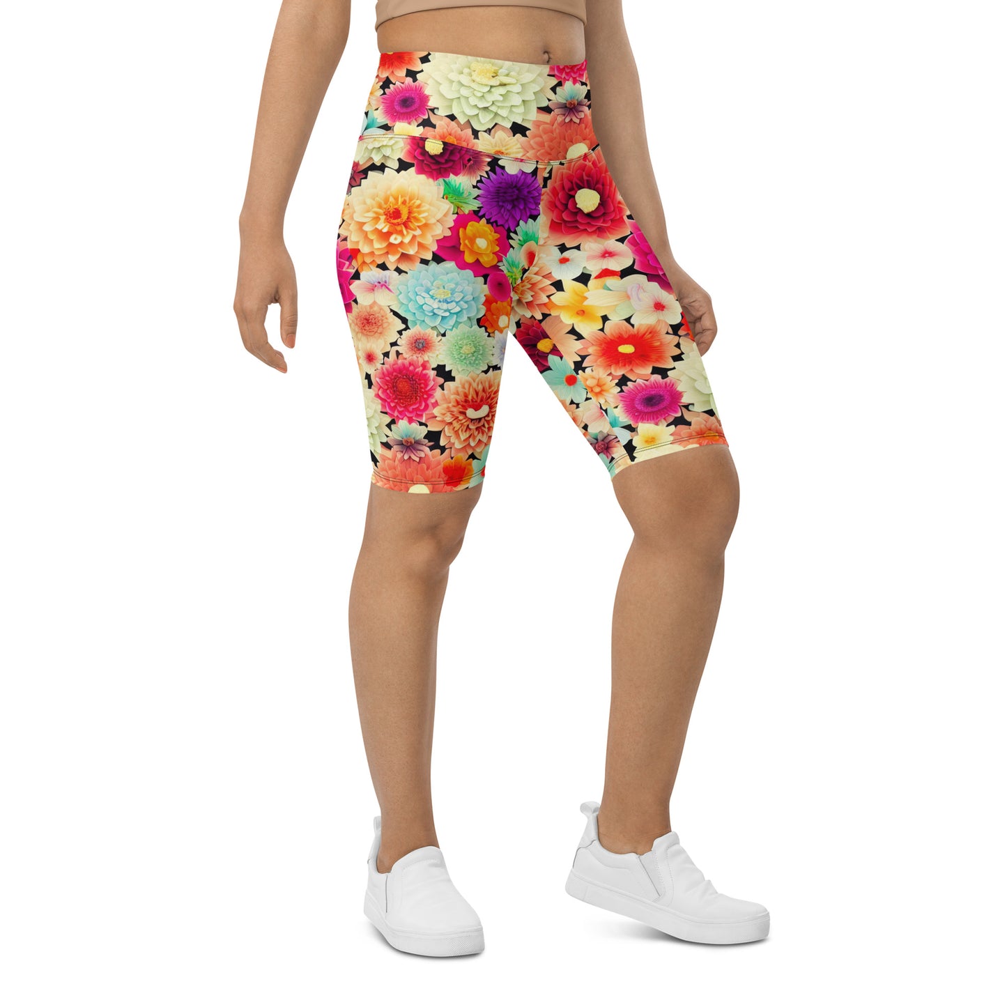 DMV 0424 Floral Biker Shorts