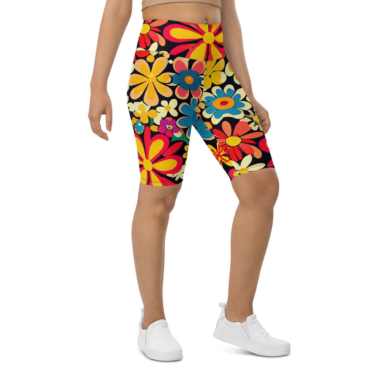 DMV 1023 Floral Biker Shorts