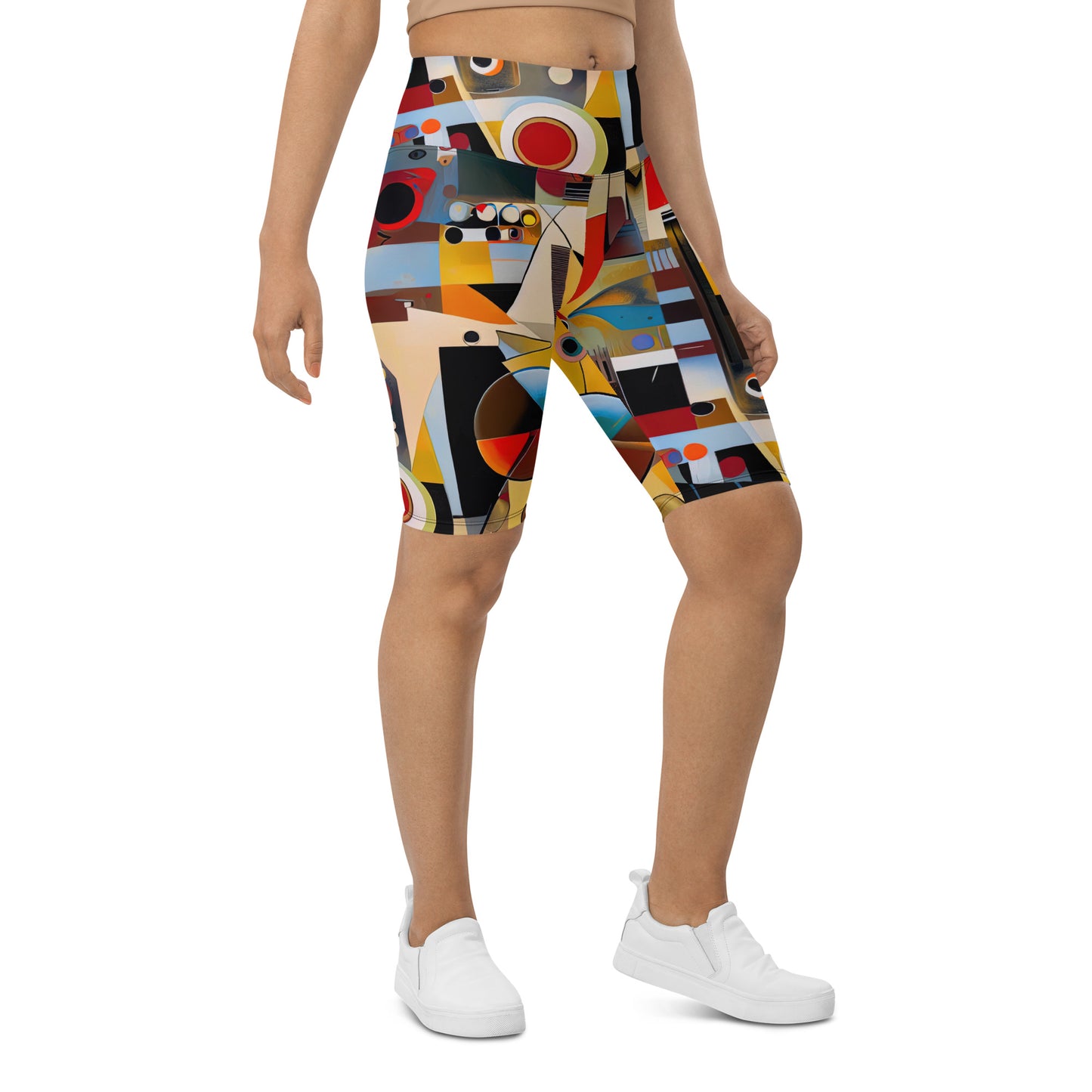 DMV 1721 Retro Art Biker Shorts