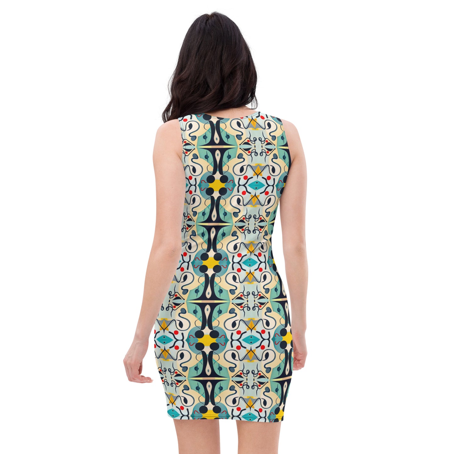 DMV 0076 Vintage Artsy Bodycon dress