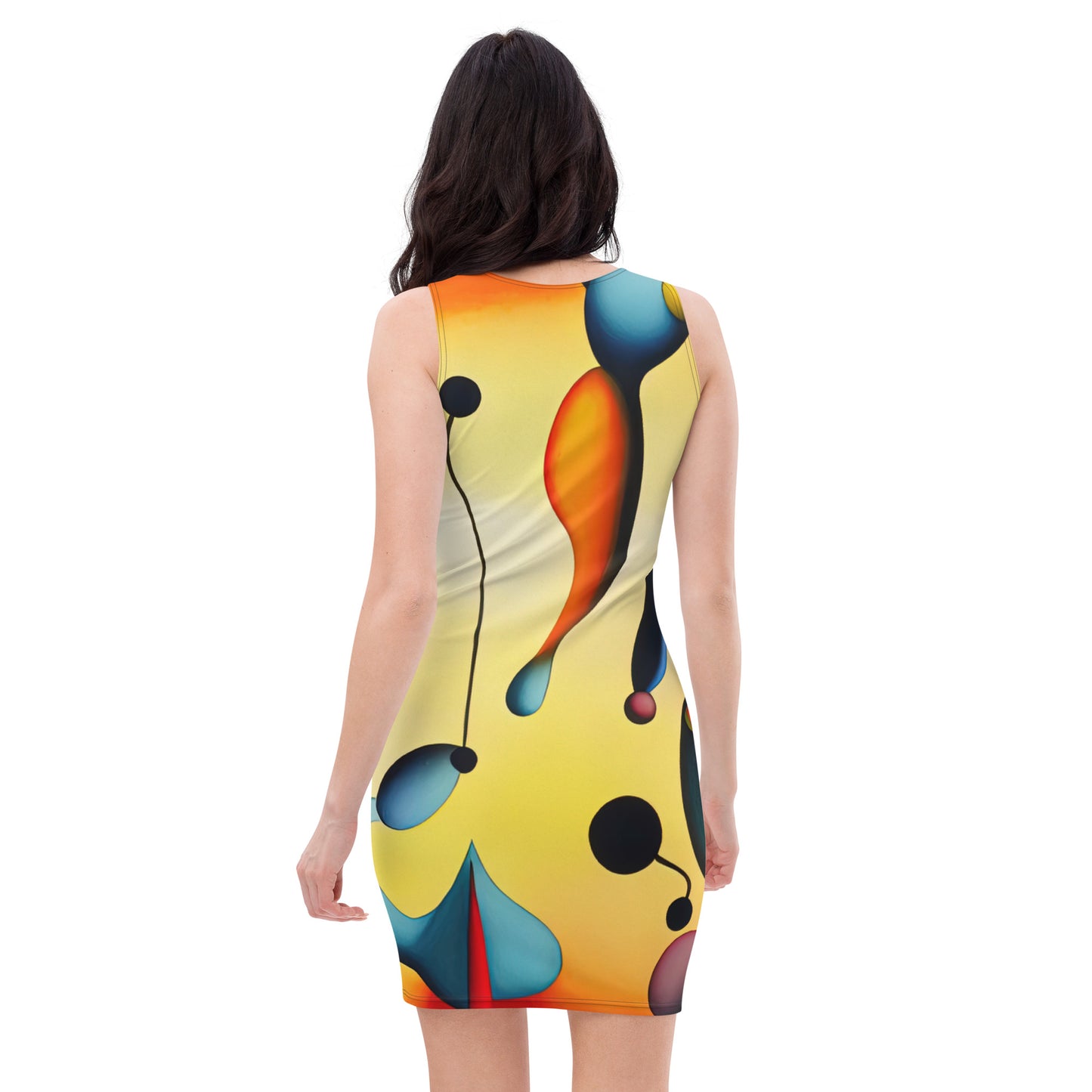 DMV 0098 Retro Art Bodycon dress