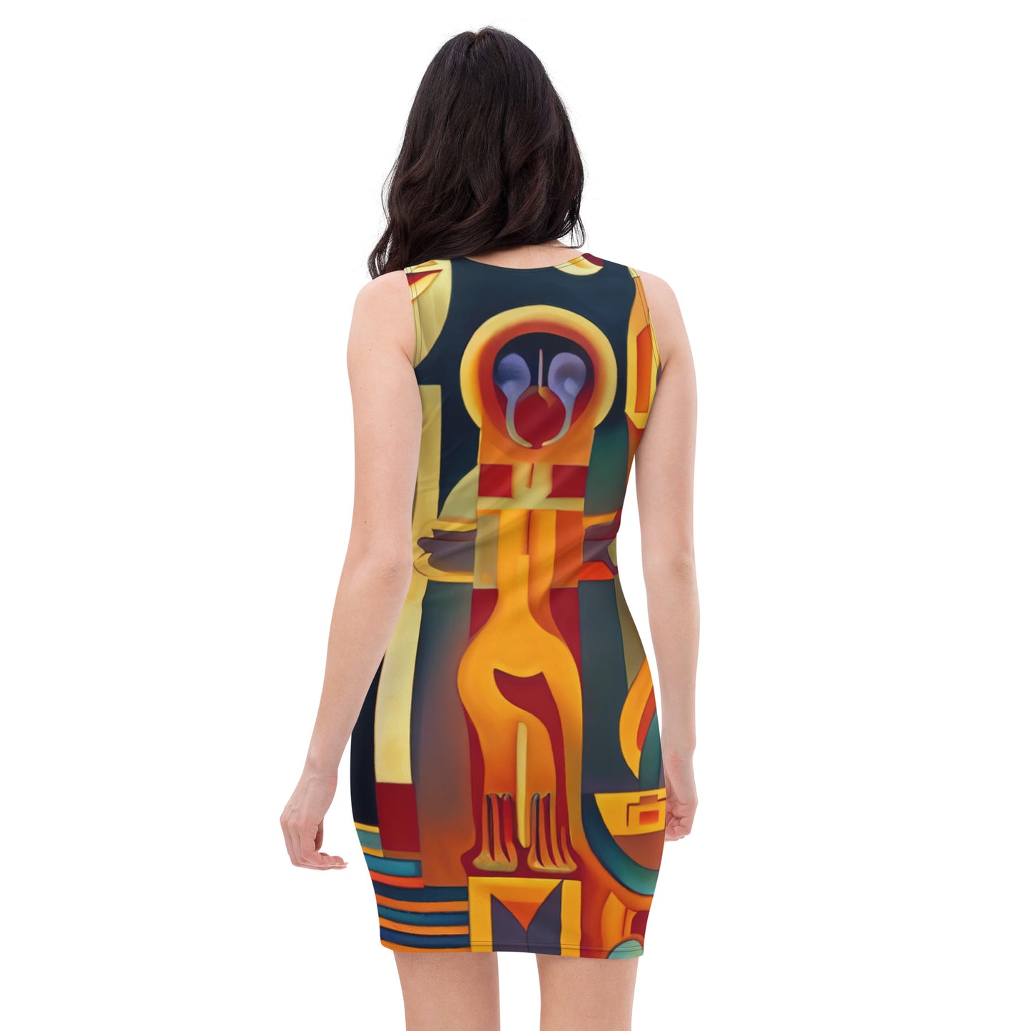 DMV 0237 Retro Art Bodycon dress