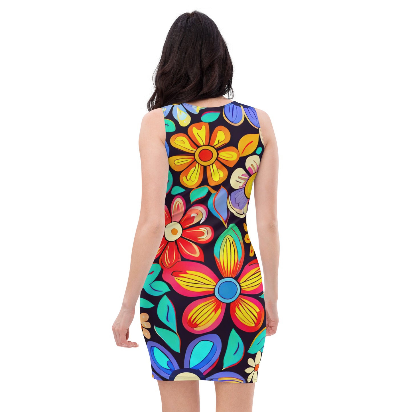 DMV 0257 Floral Bodycon dress