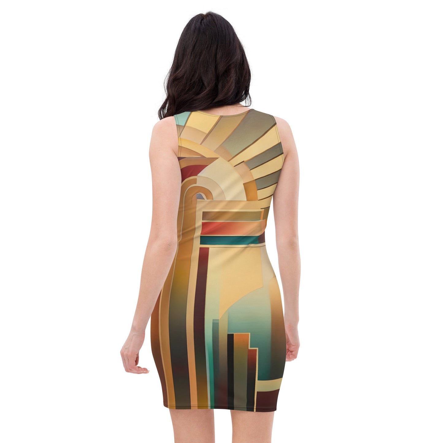 DMV 0165 Retro Art Bodycon dress