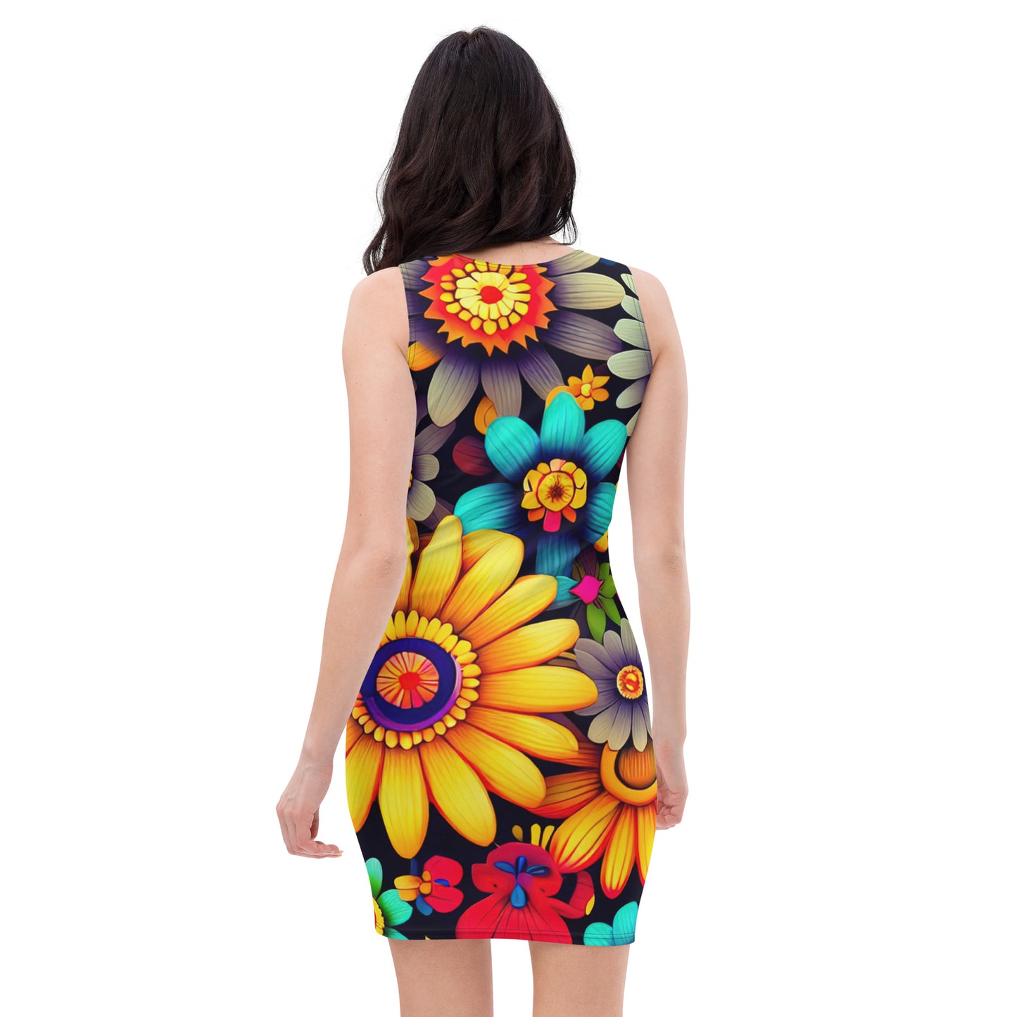 DMV 0158 Floral Bodycon dress