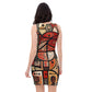 DMV 0107 Retro Art Bodycon dress