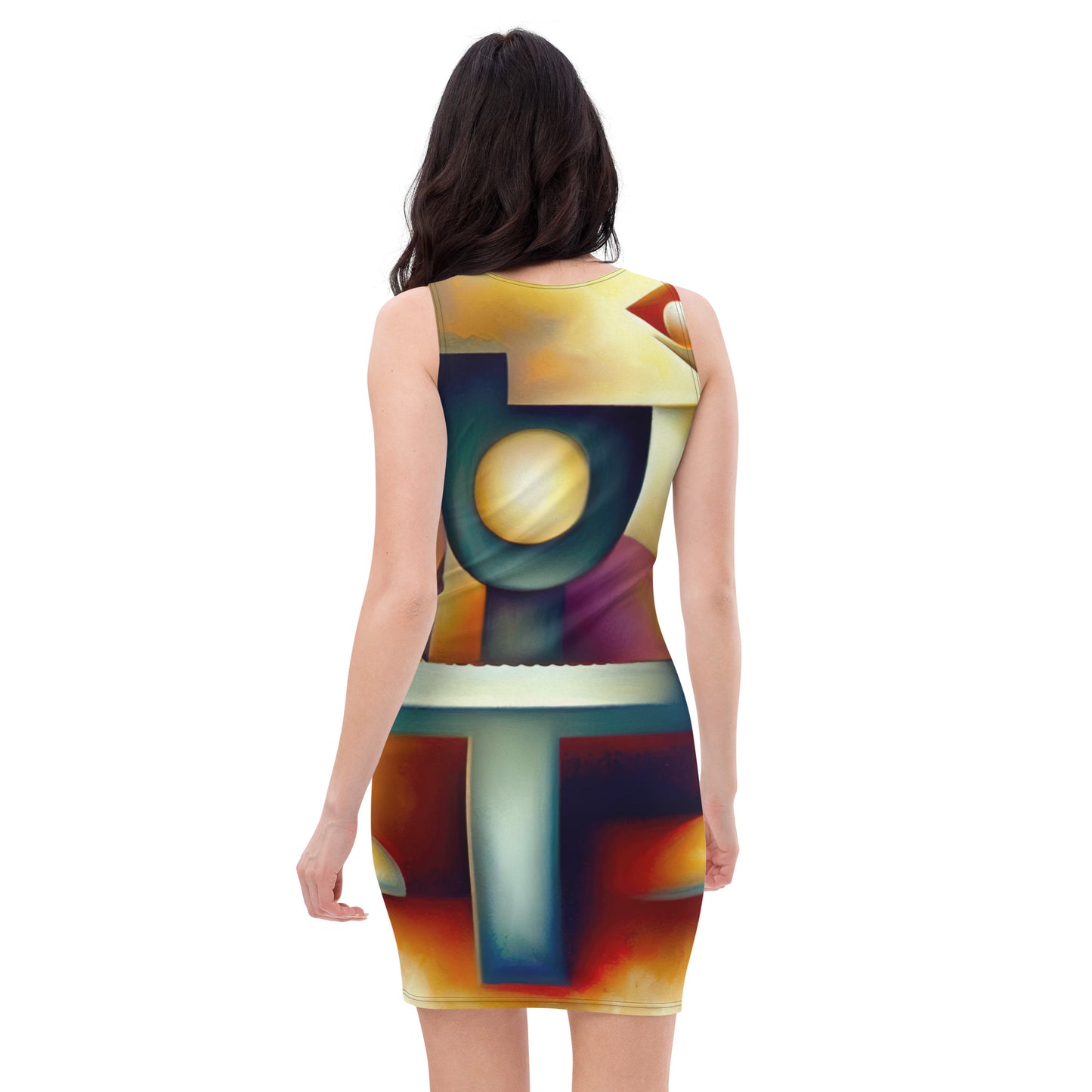 DMV 0143 Retro Art Bodycon dress