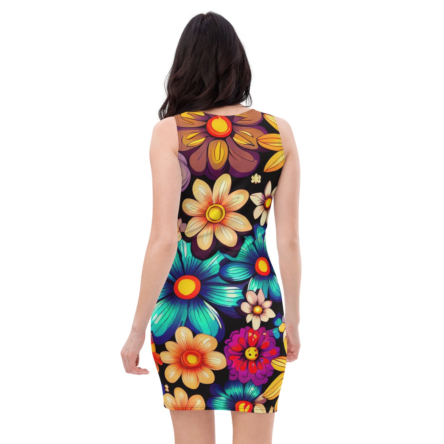 DMV 0197 Floral Bodycon dress