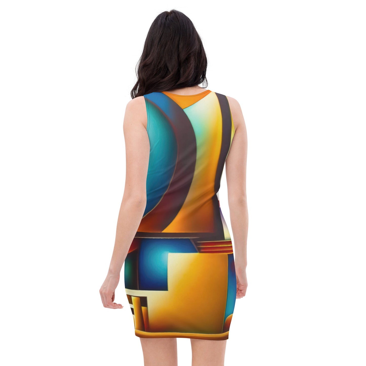 DMV 0151 Retro Art Bodycon dress