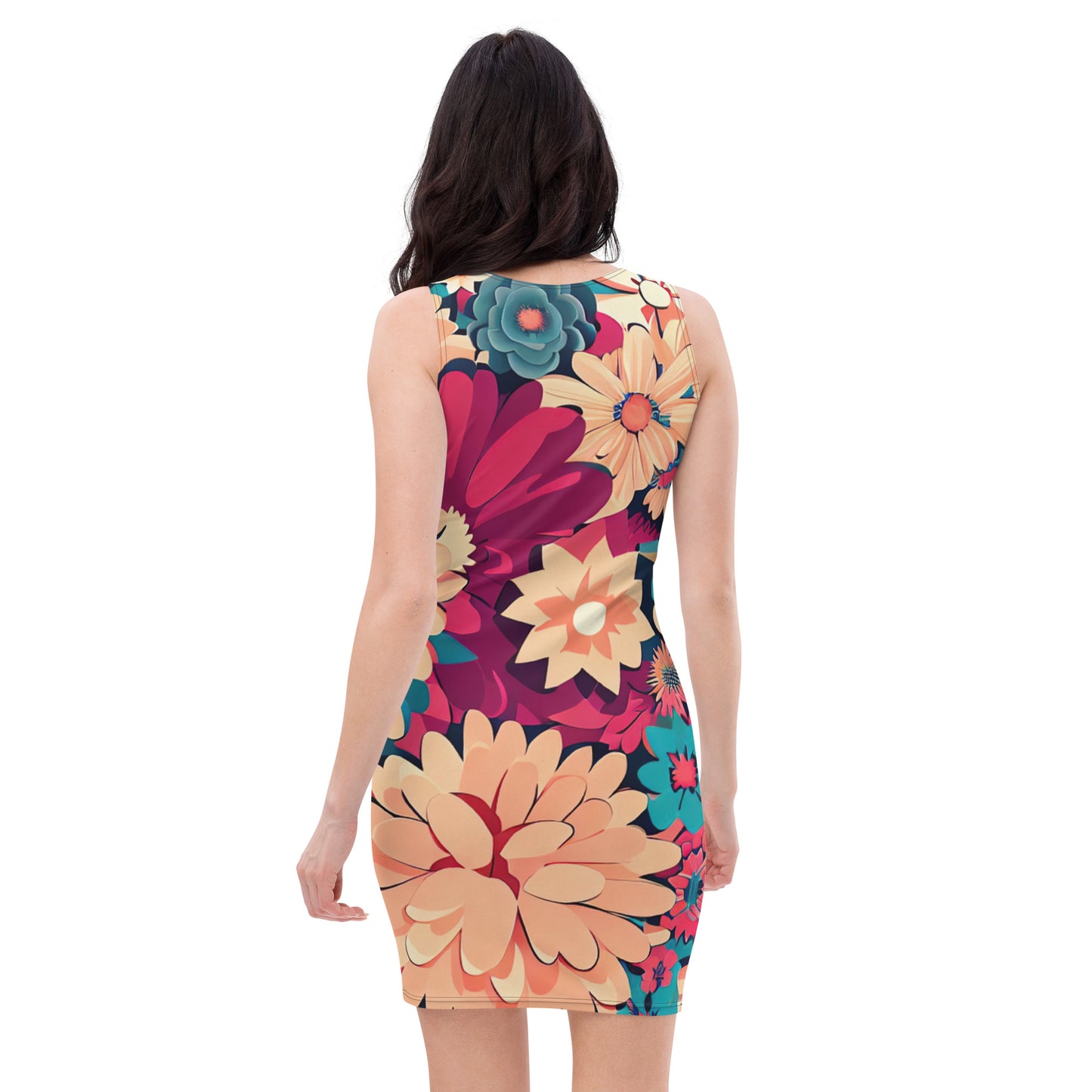 DMV 0293 Floral Bodycon dress