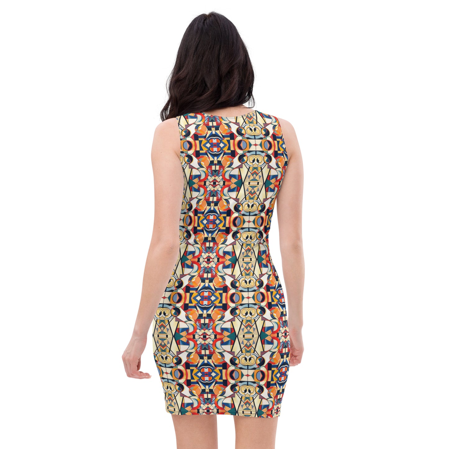 DMV 0157 Geo Boho Bodycon dress