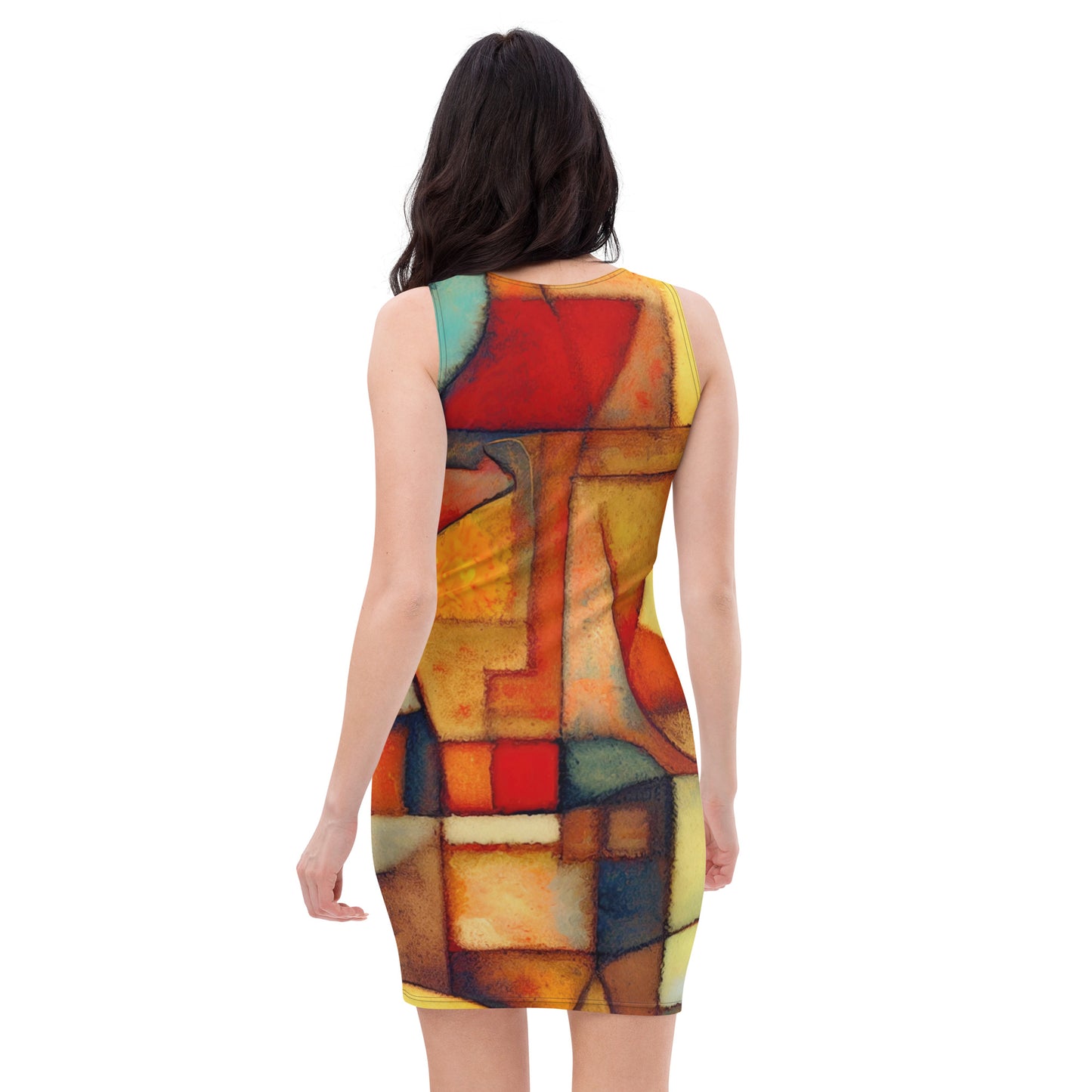 DMV 0298 Retro Art Bodycon dress