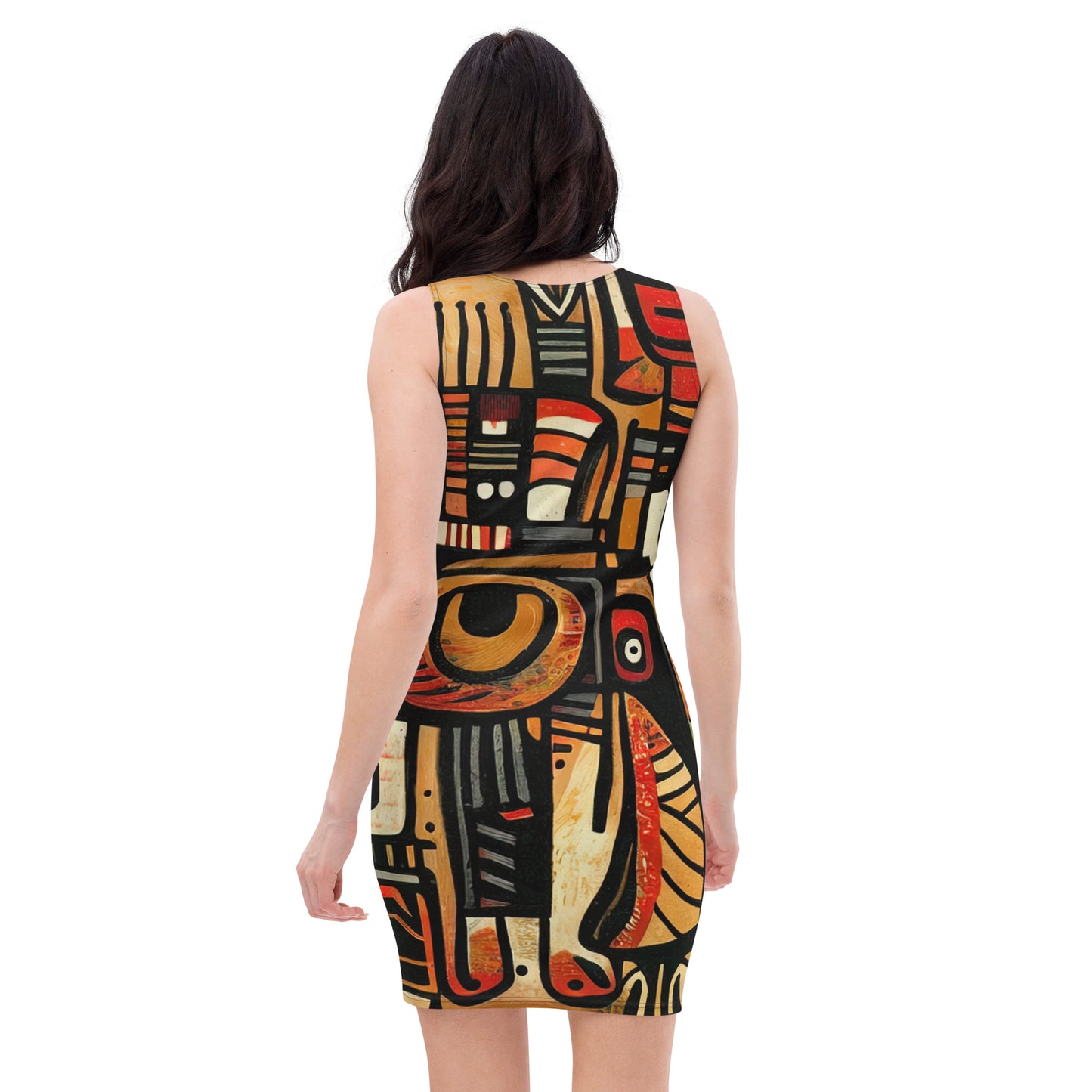 DMV 0505 Retro Art Bodycon dress